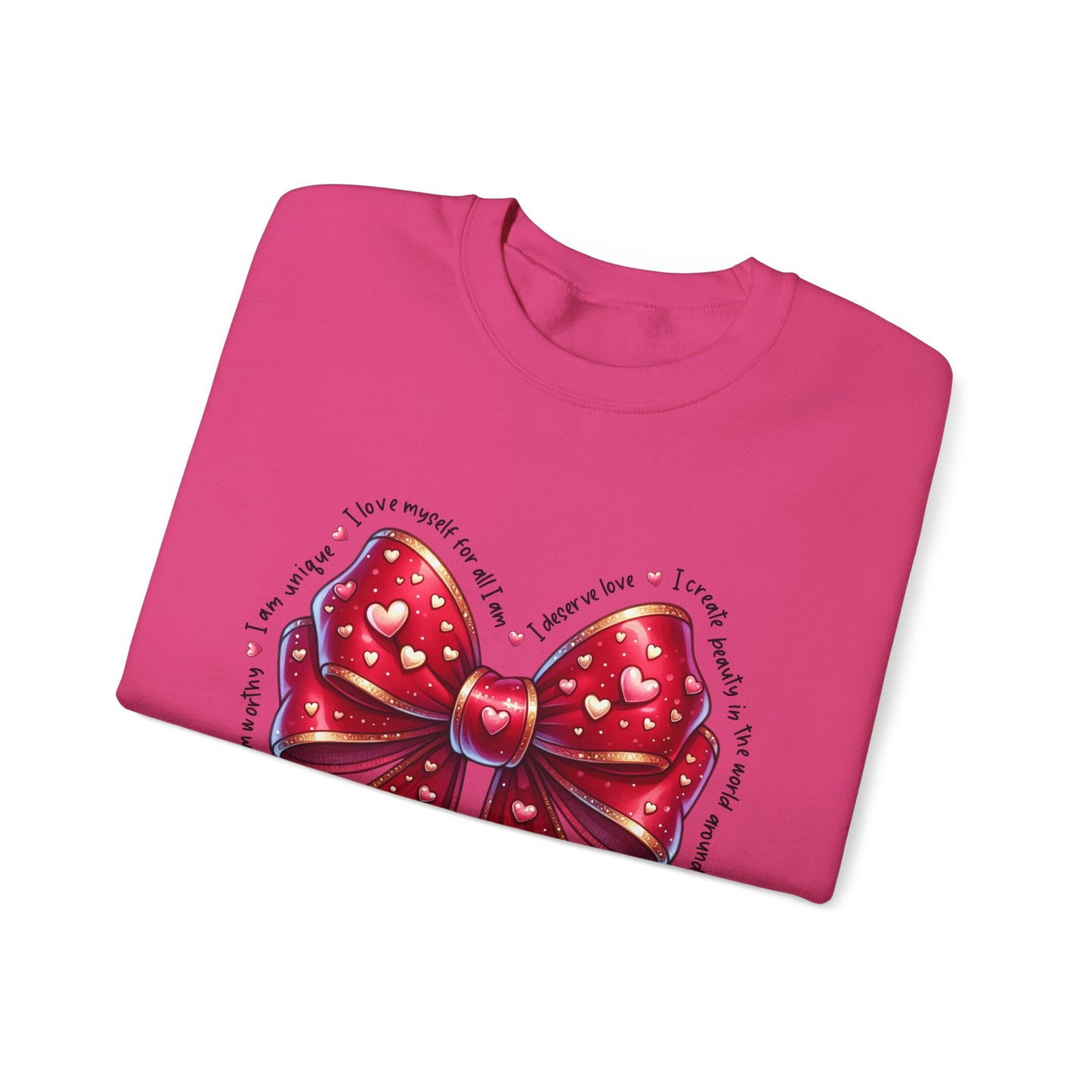 Red Bow Crewneck Sweatshirt - Valentine's Day Gift