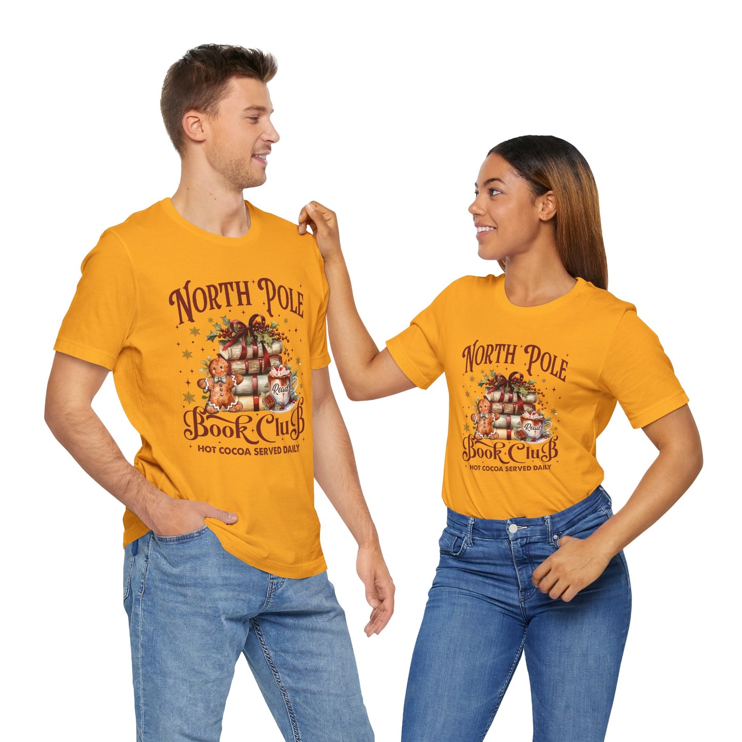 North Pole Book Club Unisex Jersey Short Sleeve Tee - size S - 3X