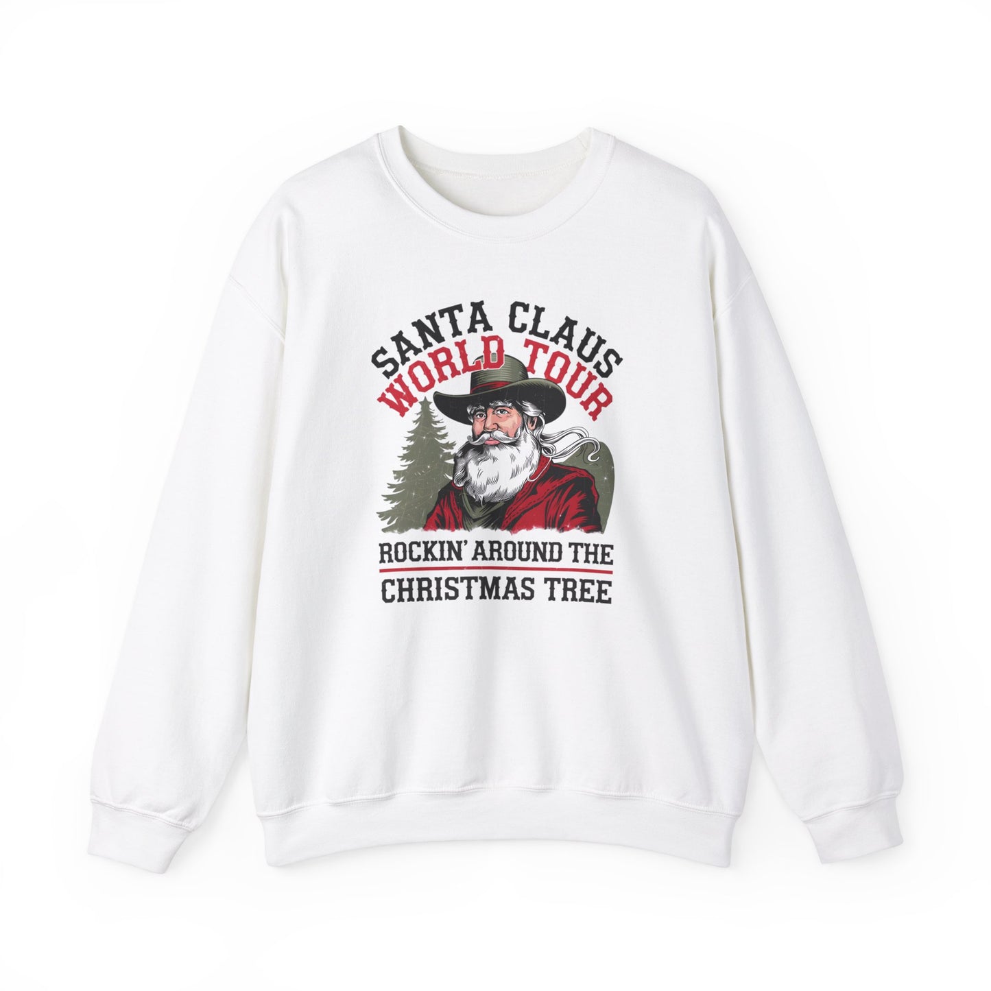Santa Claus World Tour Unisex Heavy Blend™ Crewneck Sweatshirt - sizes S - 3X - Rocking around the Christmas Tree