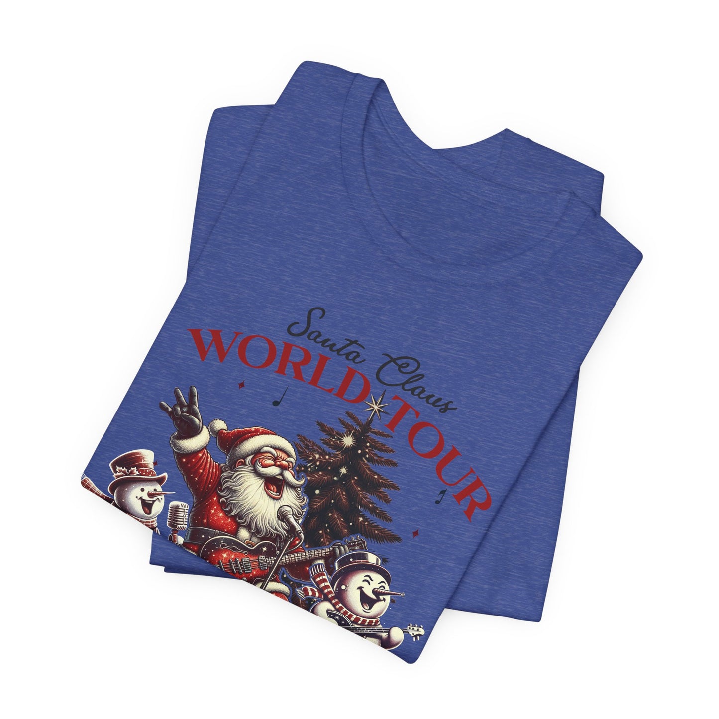 Santa Rocking Around the Christmas Tree Unisex Jersey Short Sleeve T-shirt - sizes S - 3X
