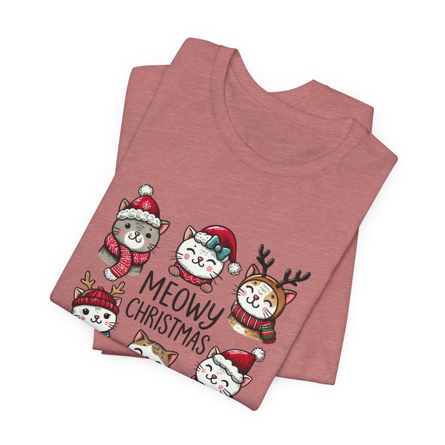 Meowy Christmas Unisex Jersey Short Sleeve Tee - size S - 3X