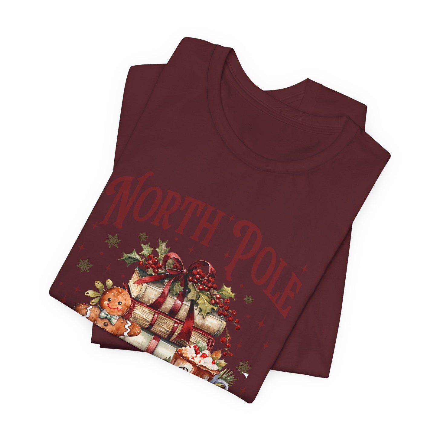North Pole Book Club Unisex Jersey Short Sleeve Tee - size S - 3X