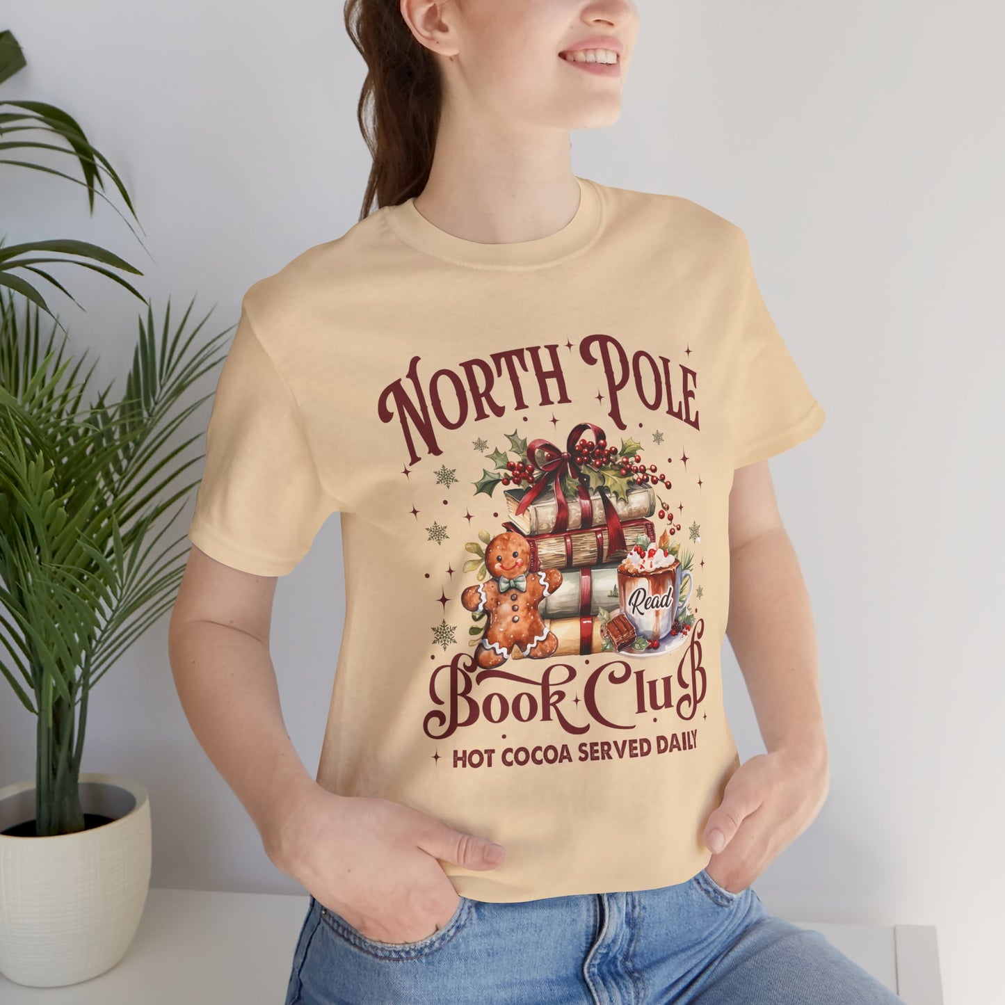 North Pole Book Club Unisex Jersey Short Sleeve Tee - size S - 3X