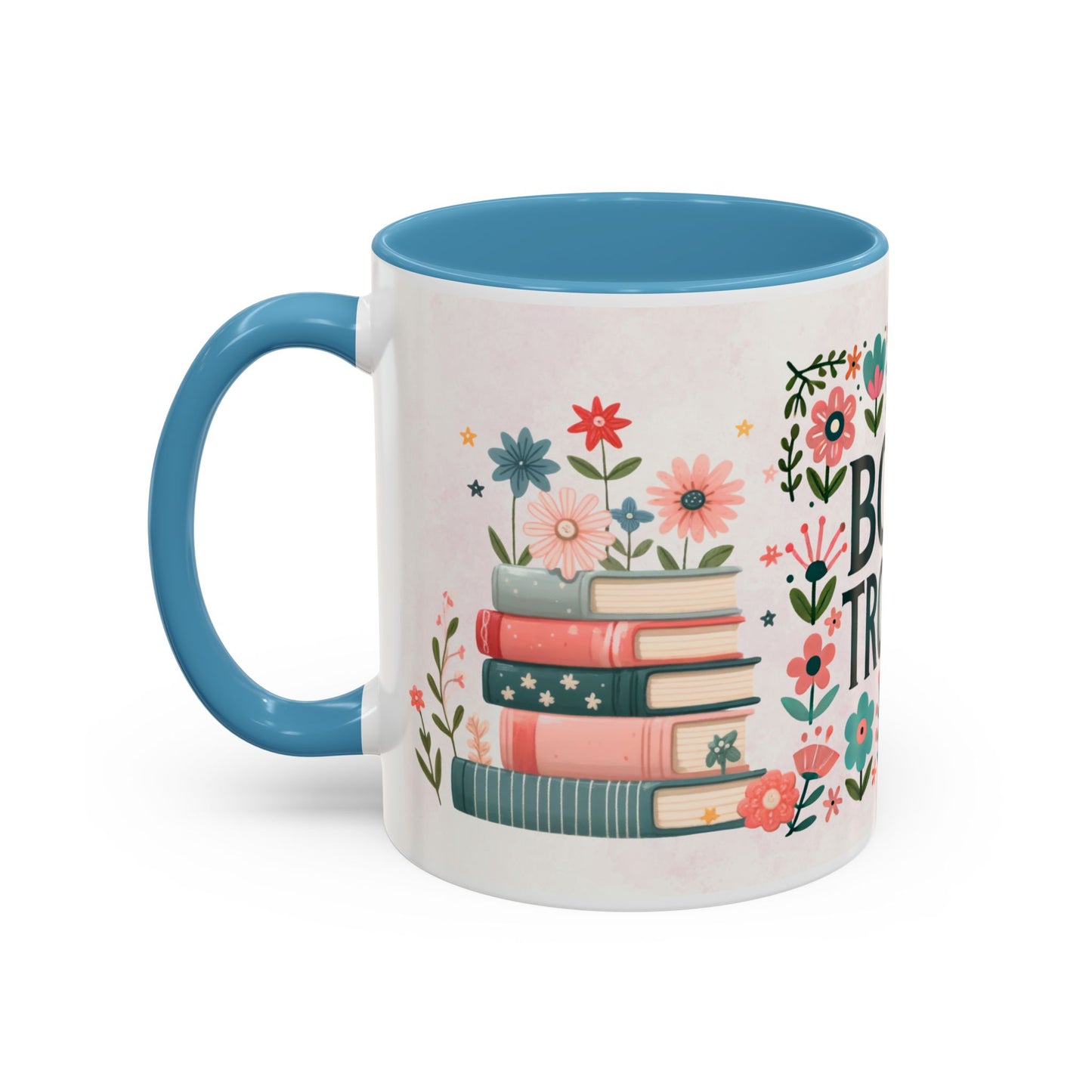 Mug - Booktrovert Pretty Floral Ceramic Coffee Mug (11oz, 15oz)