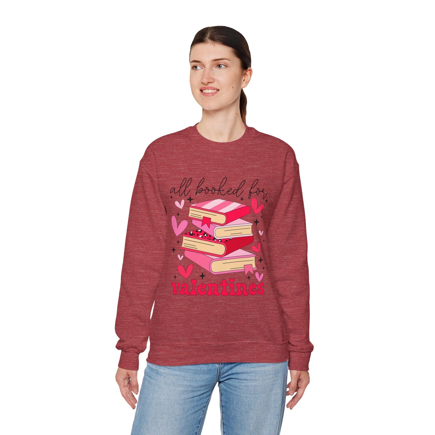 Book Lover Valentine's Day Unisex Sweatshirt - sizes S - 5X