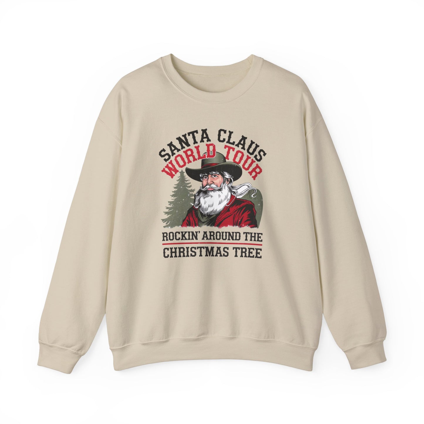 Santa Claus World Tour Unisex Heavy Blend™ Crewneck Sweatshirt - sizes S - 3X - Rocking around the Christmas Tree