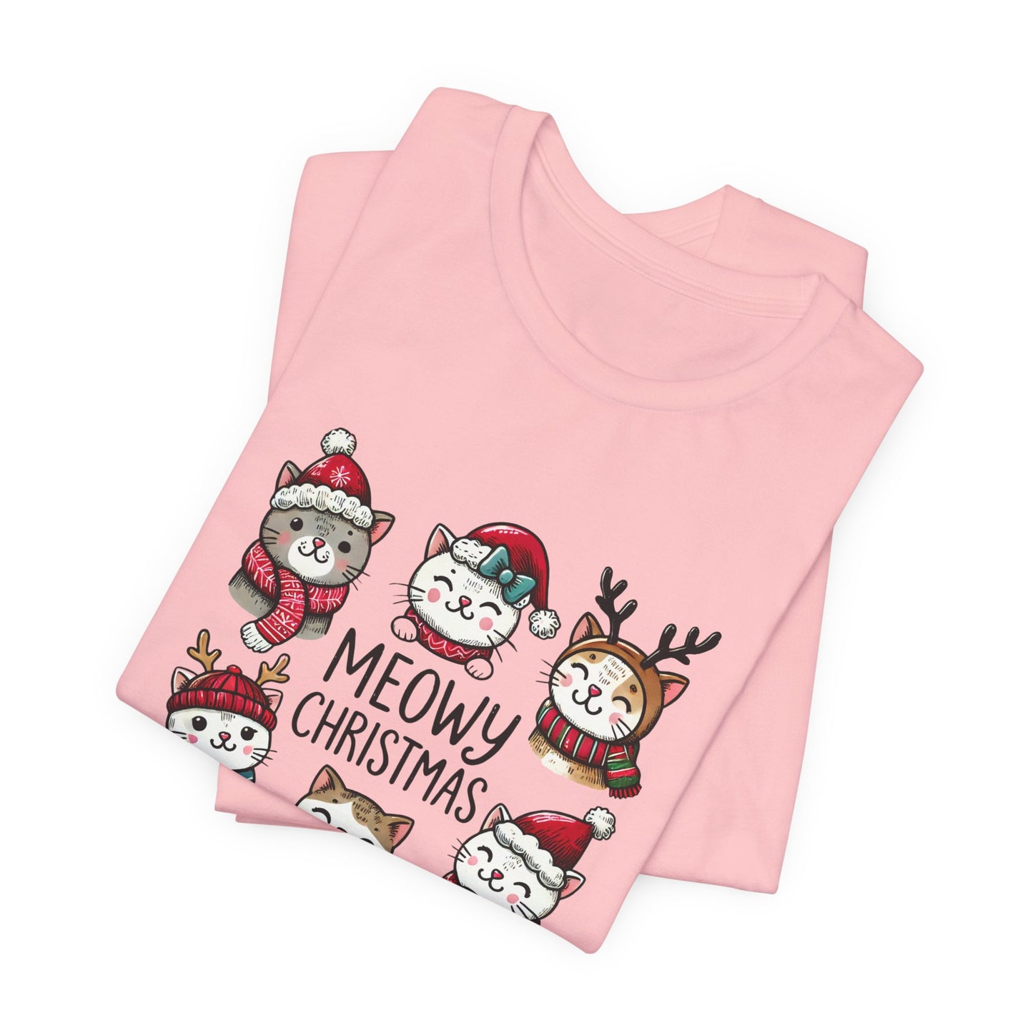 Meowy Christmas Unisex Jersey Short Sleeve Tee - size S - 3X