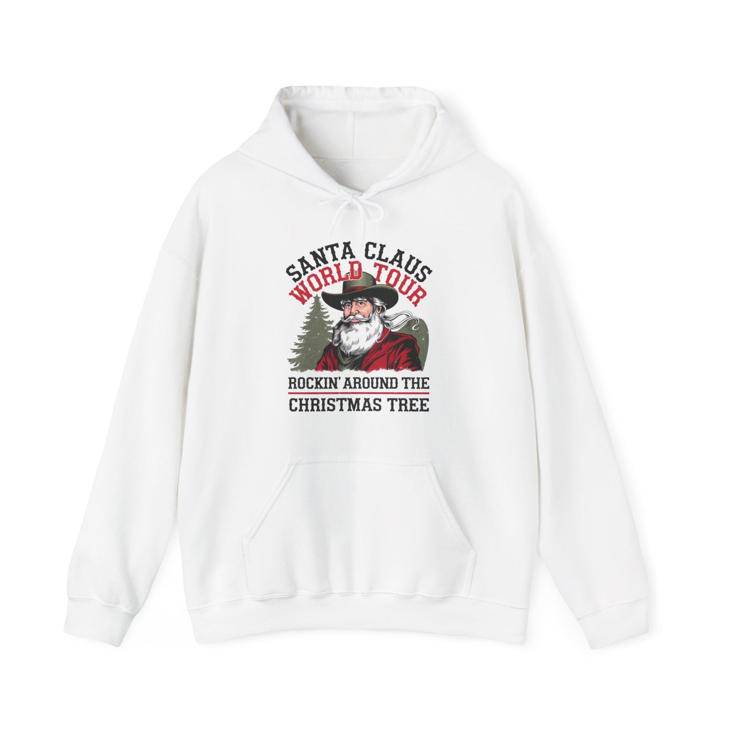Santa Claus World Tour Unisex Heavy Blend™ Hooded Sweatshirt - sizes S - 3X - Rocking Around the Christmas Tree