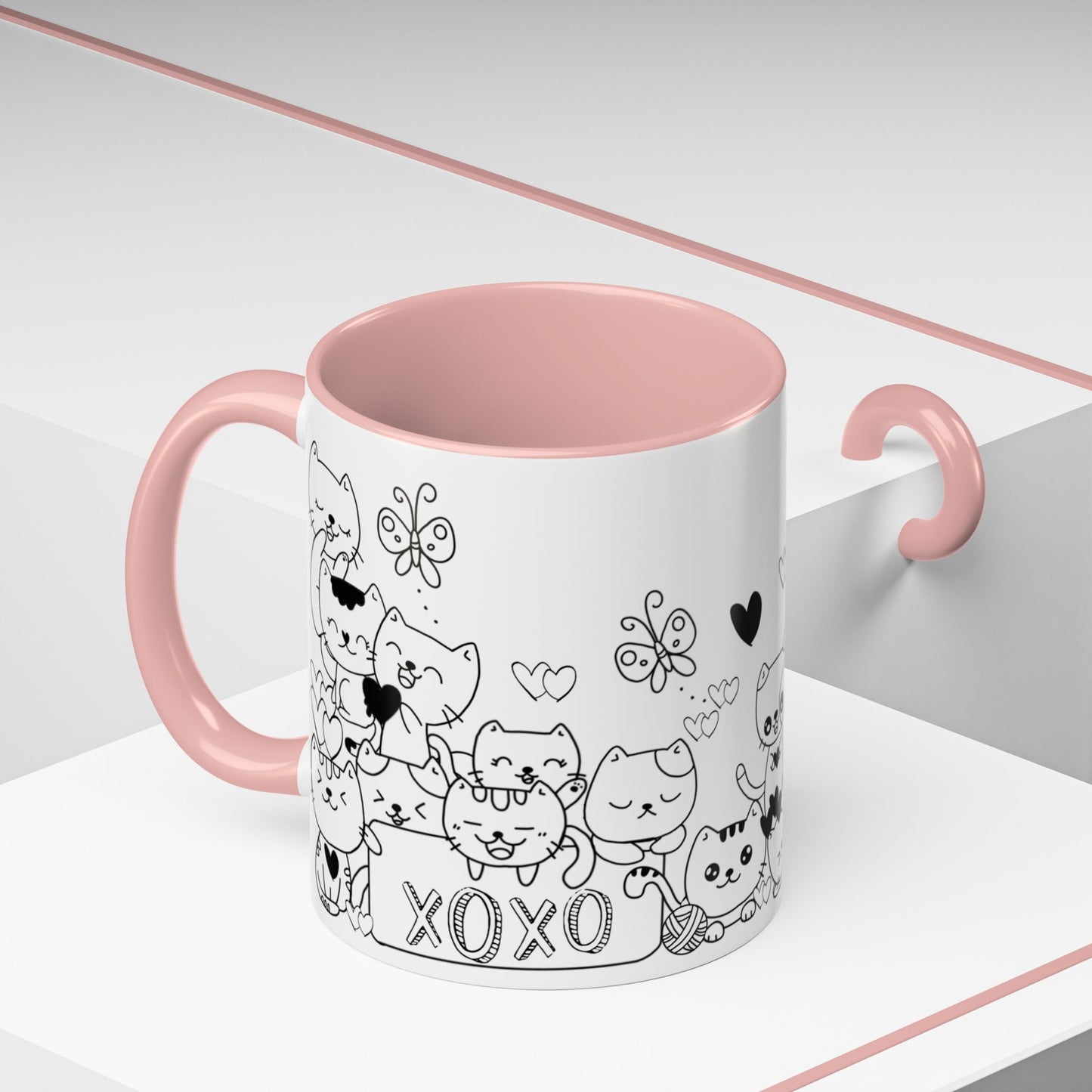 Coffee Mug - Valentine's Day Cat Love Mug for Cat Lovers