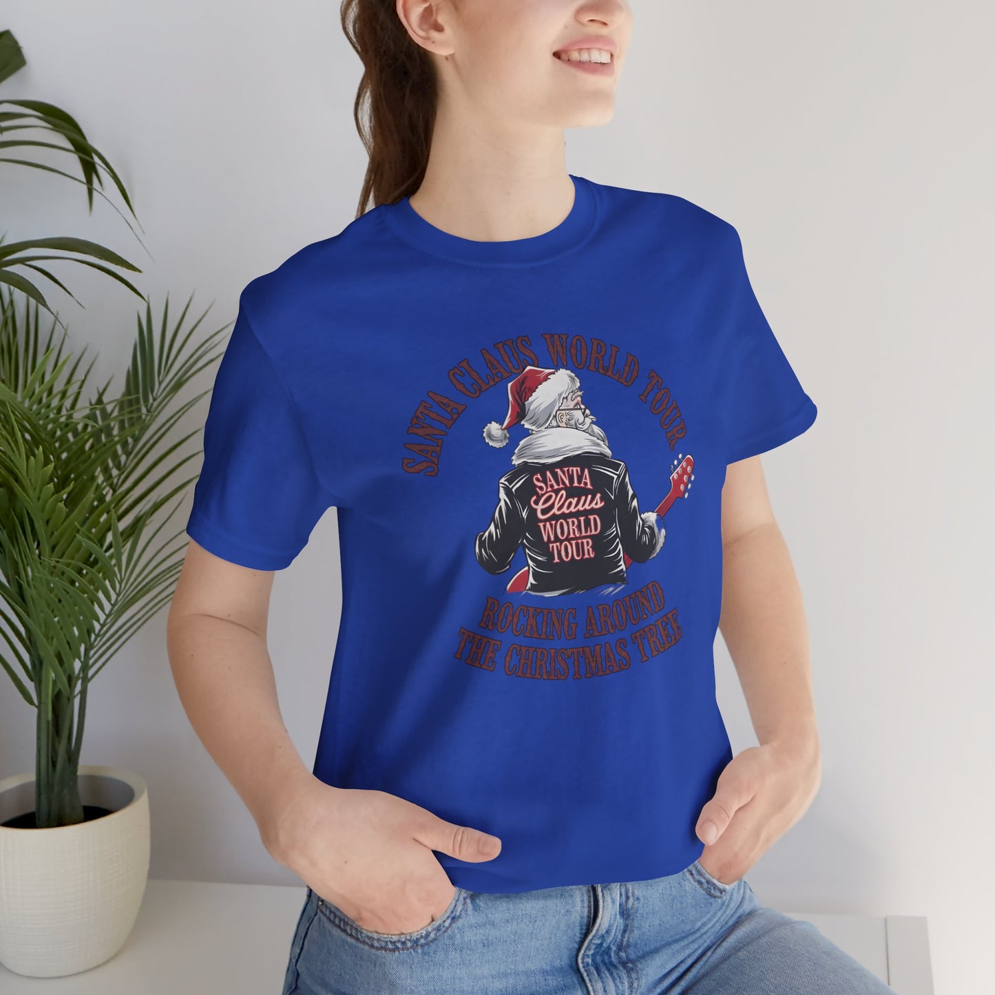 Santa Claus World Tour Tee - Festive Christmas Unisex Jersey Short SleeveT-Shirt - sizes S-3X