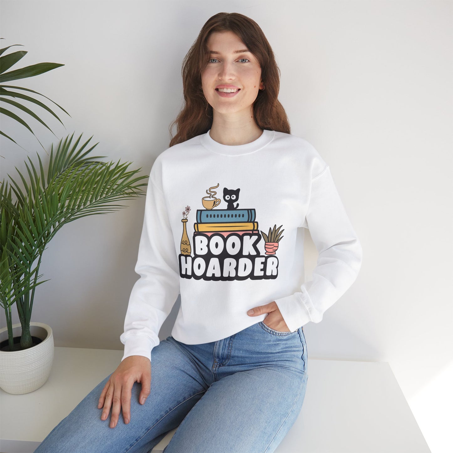 Book Hoarder Unisex Heavy Blend Crewneck Sweatshirt - sizes S-5X
