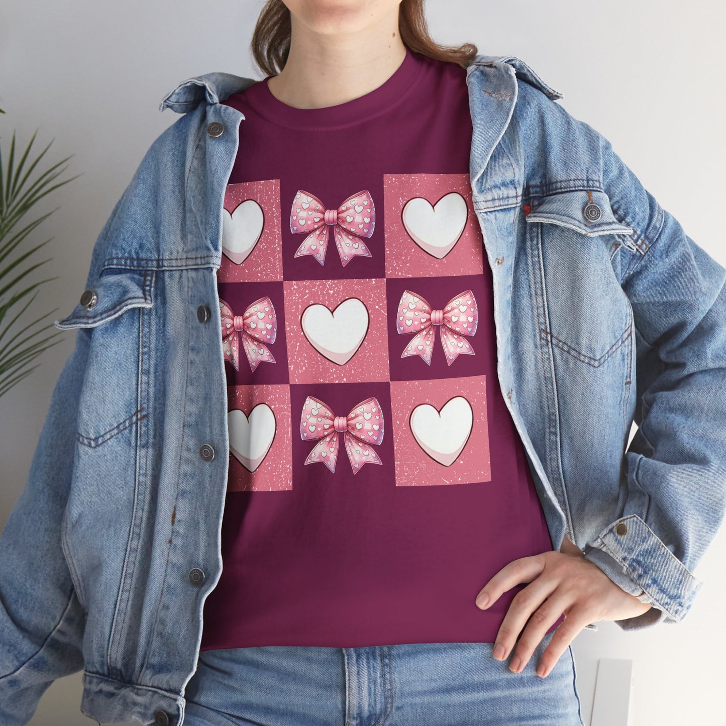 Hearts and Bows Unisex Heavy Cotton Tee - sizes S - 5X