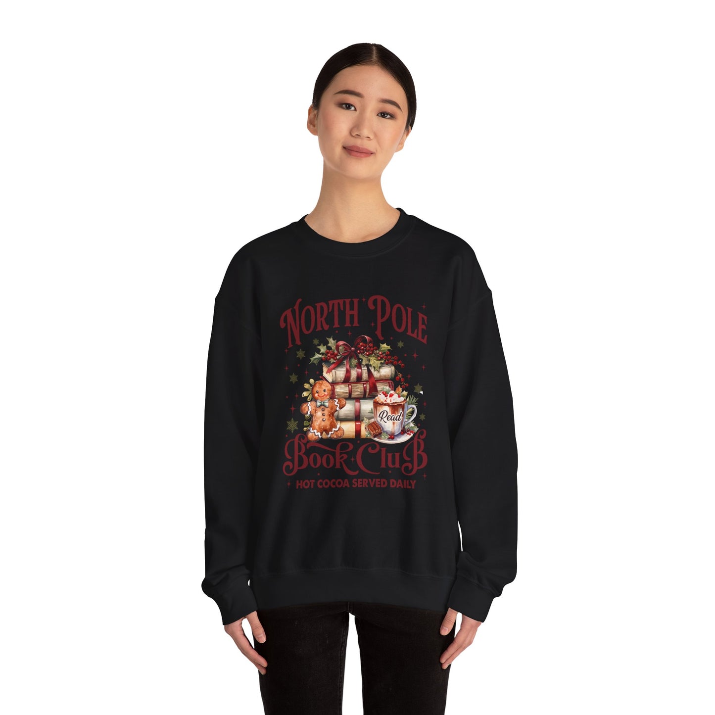 North Pole Book Club Unisex Heavy Blend™ Crewneck Sweatshirt - size S - 3X