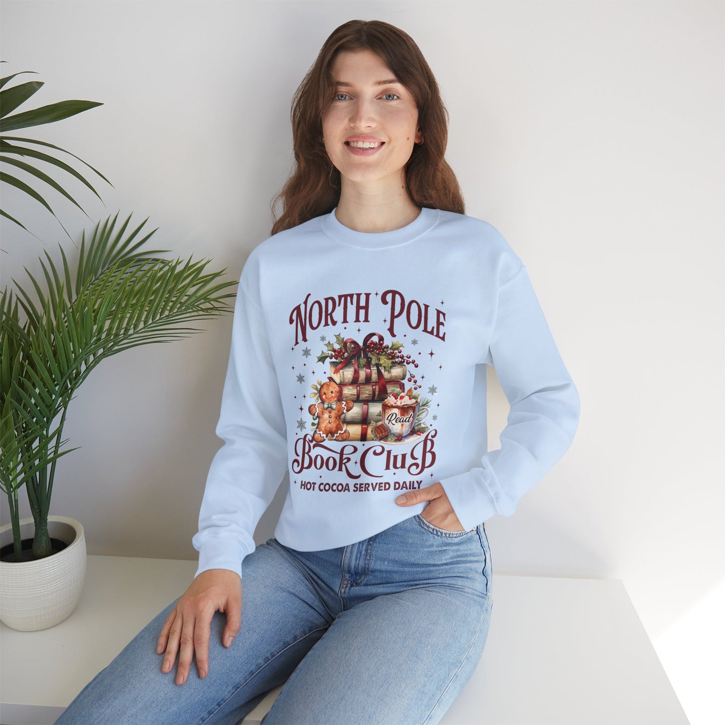 North Pole Book Club Unisex Heavy Blend™ Crewneck Sweatshirt - size S - 3X