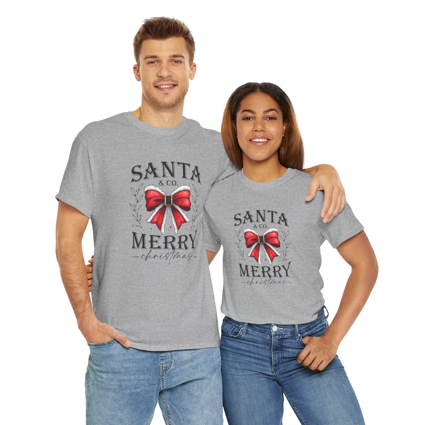 Santa and Company Merry Christmas Unisex Heavy Cotton Tee - sizes S - 5X