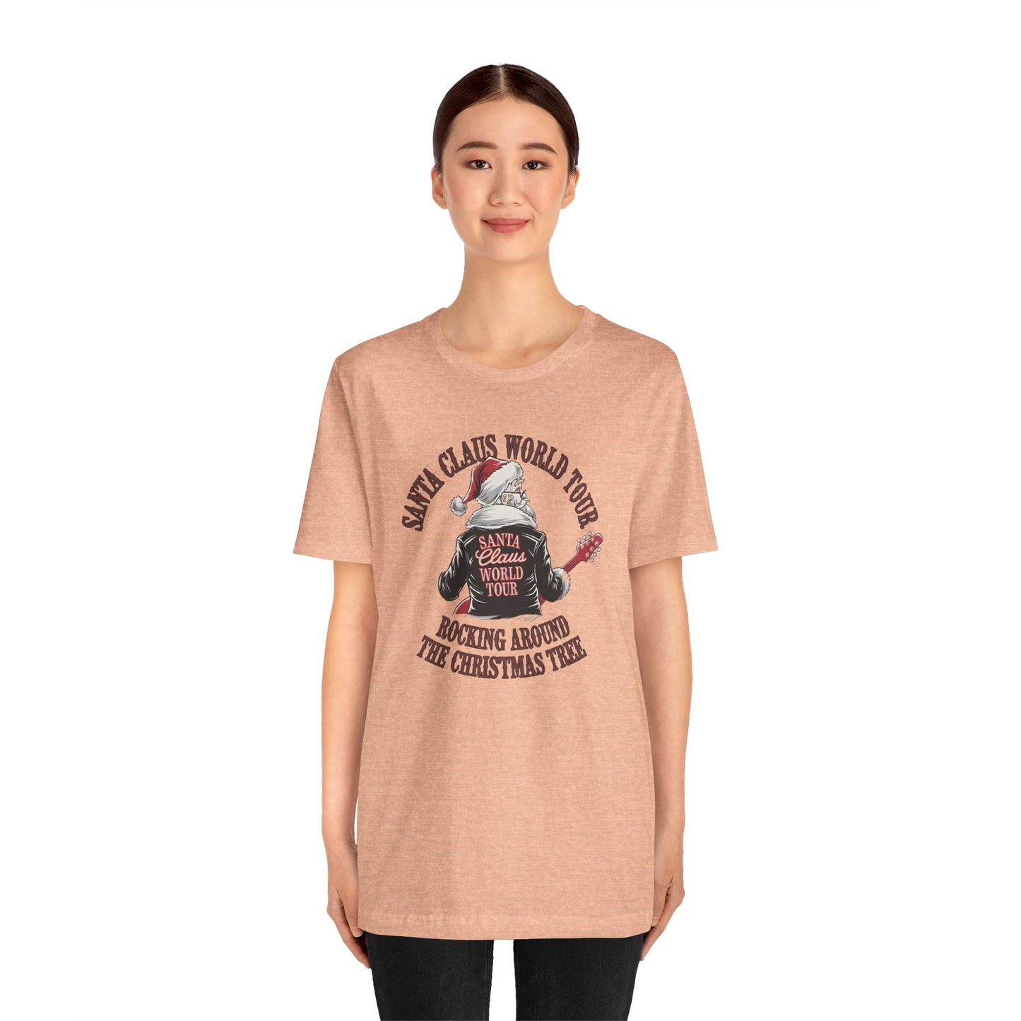 Santa Claus World Tour Tee - Festive Christmas Unisex Jersey Short SleeveT-Shirt - sizes S-3X