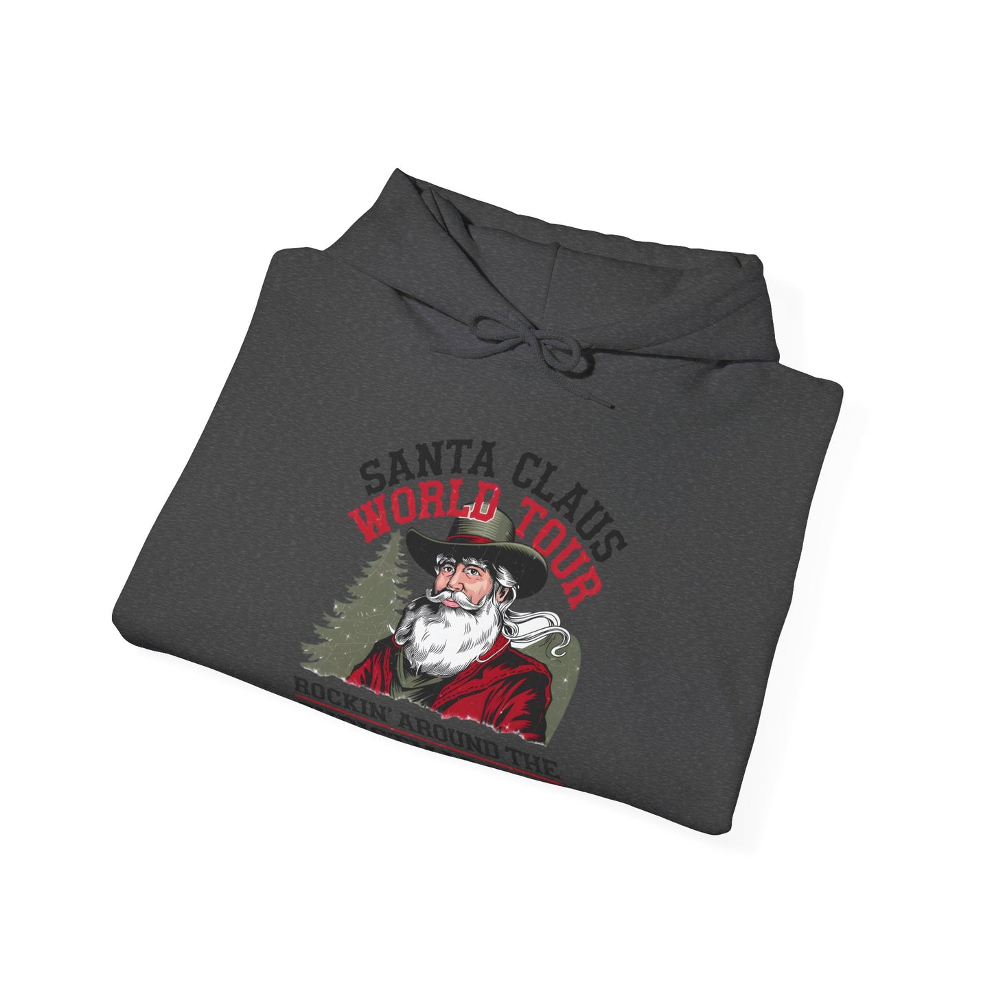 Santa Claus World Tour Unisex Heavy Blend Hooded Sweatshirt - sizes S - 5X - Rocking Around the Christmas Tree