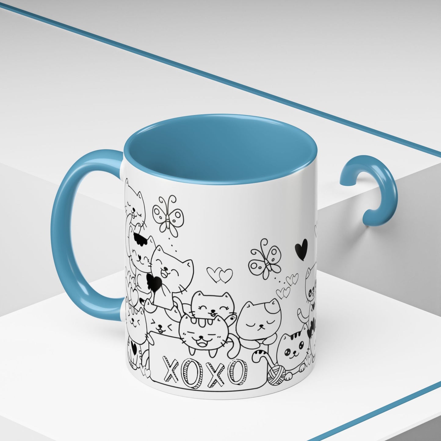 Coffee Mug - Valentine's Day Cat Love Mug for Cat Lovers