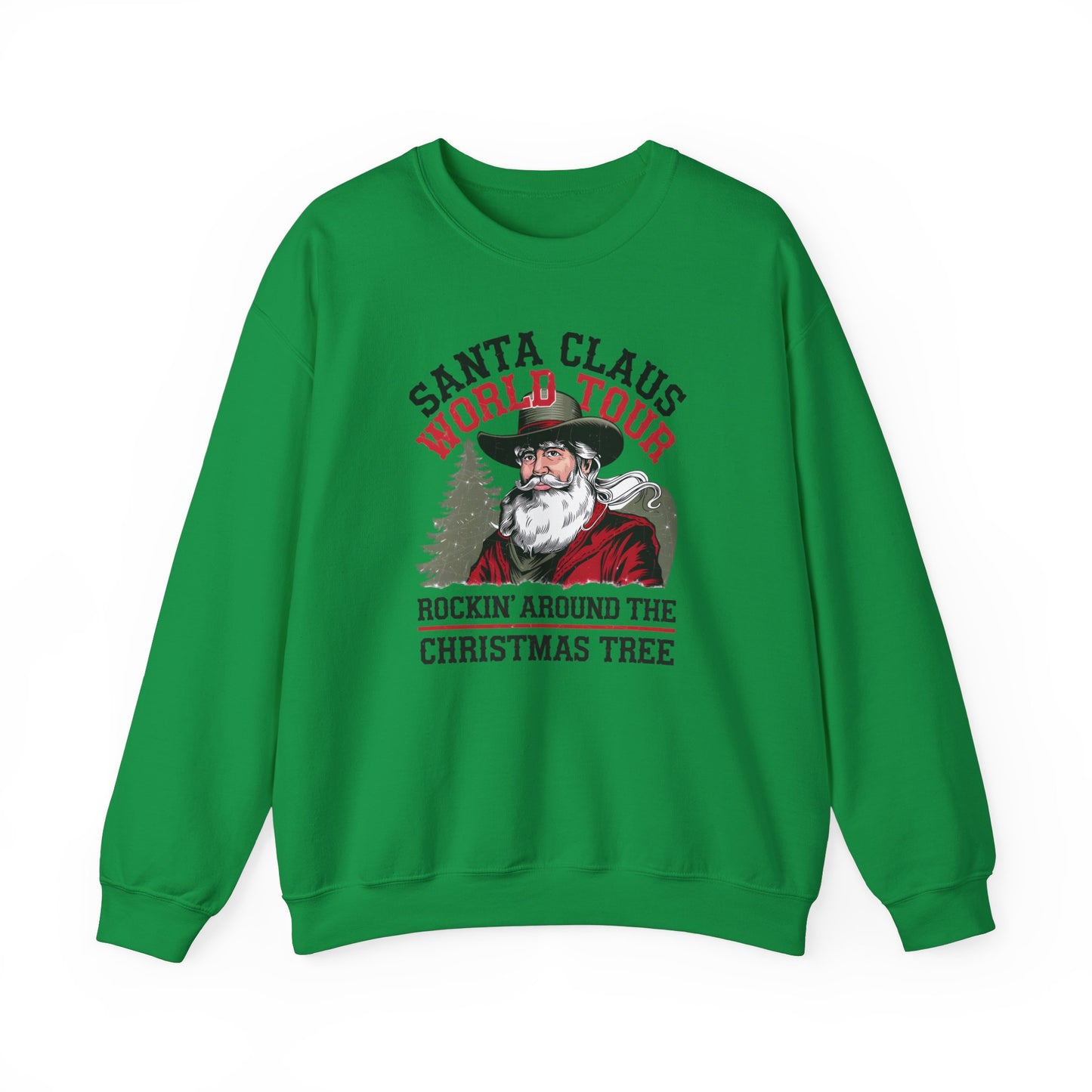 Santa Claus World Tour Unisex Heavy Blend™ Crewneck Sweatshirt - sizes S - 3X - Rocking around the Christmas Tree