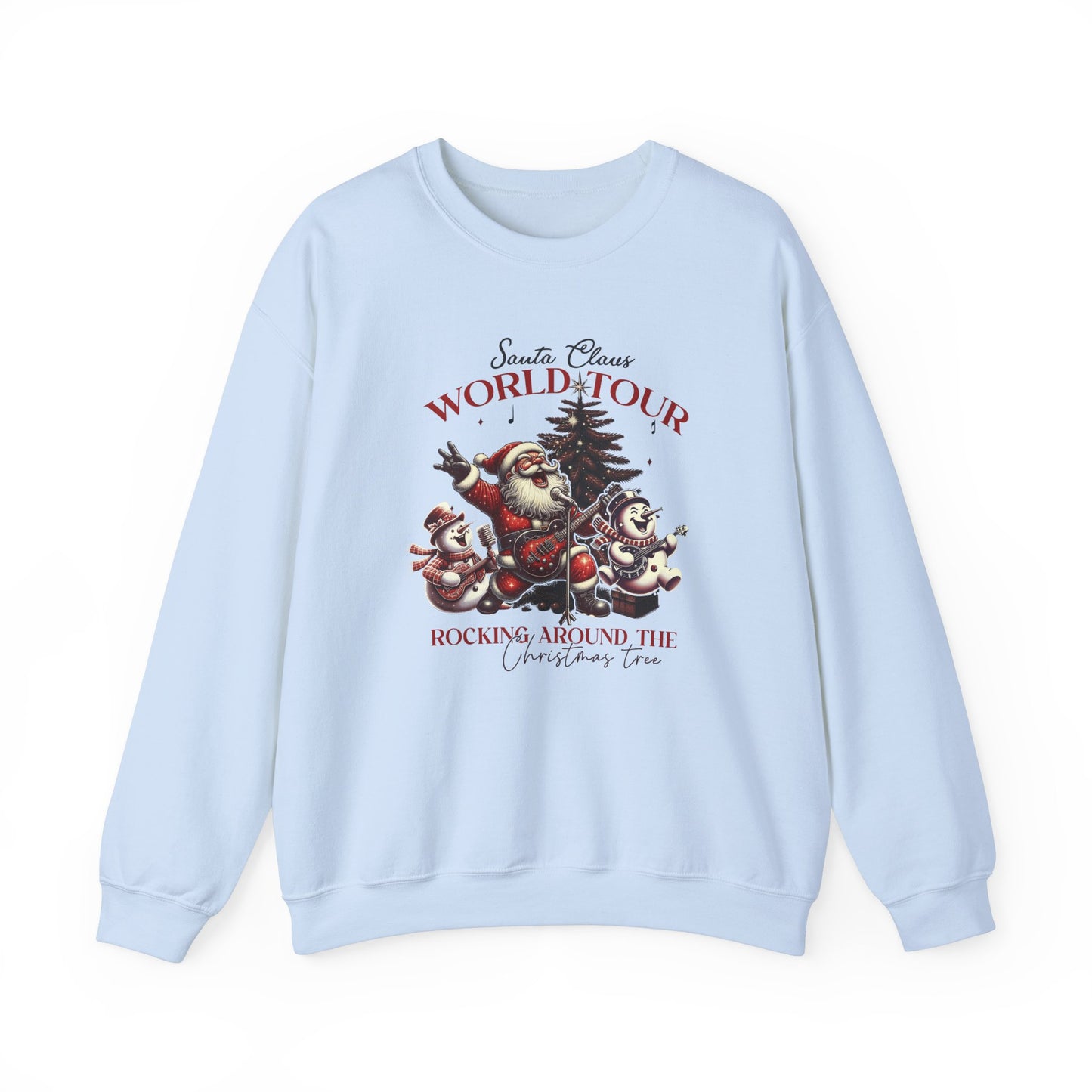 Santa Rocking Around the Christmas Tree Unisex Heavy Blend™ Crewneck Sweatshirt - size S - 3X