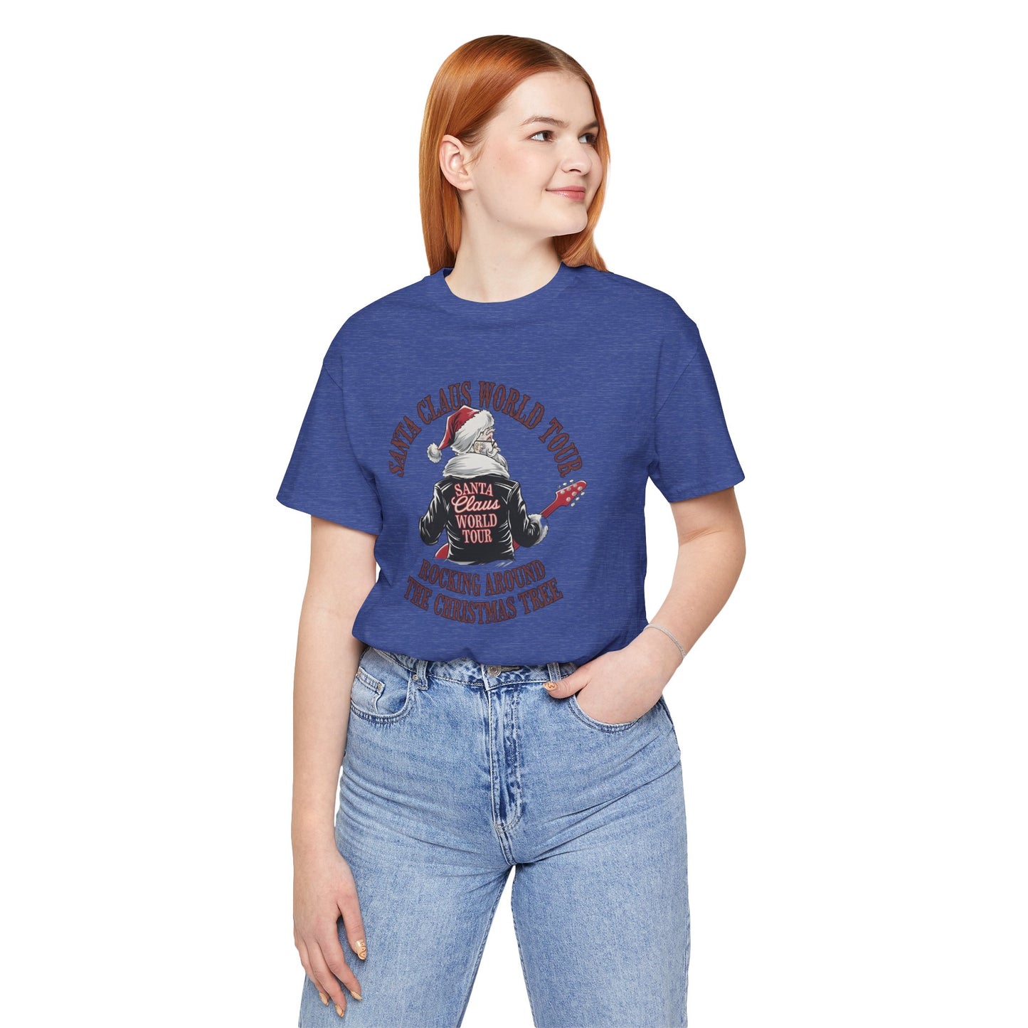 Santa Claus World Tour Tee - Festive Christmas Unisex Jersey Short SleeveT-Shirt - sizes S-3X