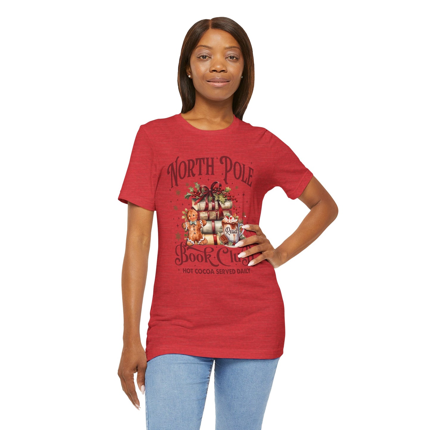 North Pole Book Club Unisex Jersey Short Sleeve Tee - size S - 3X