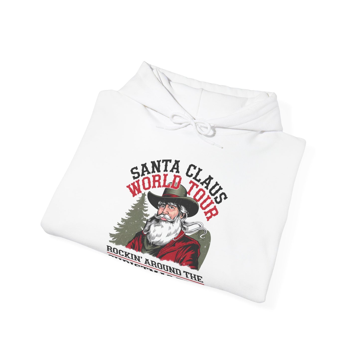 Santa Claus World Tour Unisex Heavy Blend Hooded Sweatshirt - sizes S - 5X - Rocking Around the Christmas Tree