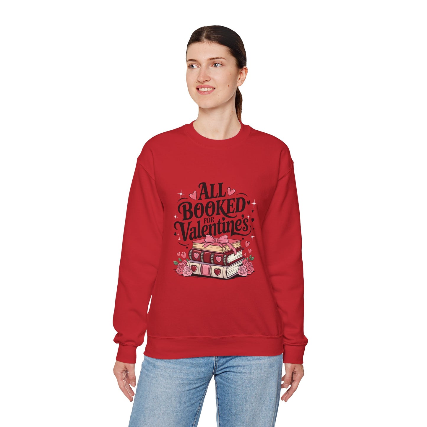 All Booked for Valentine's Day Unisex Heavy Blend Crewneck Sweatshirt