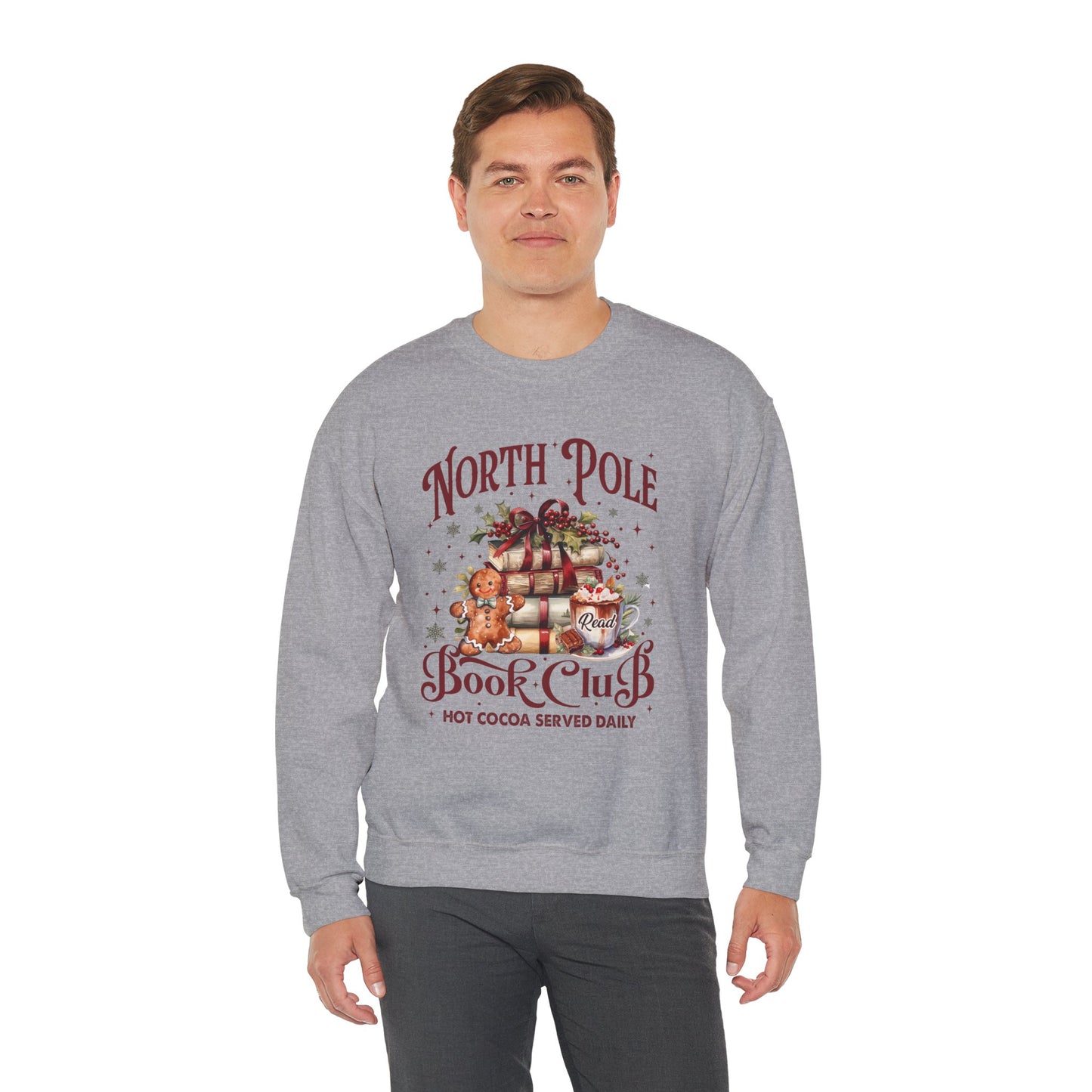 North Pole Book Club Unisex Heavy Blend™ Crewneck Sweatshirt - size S - 3X