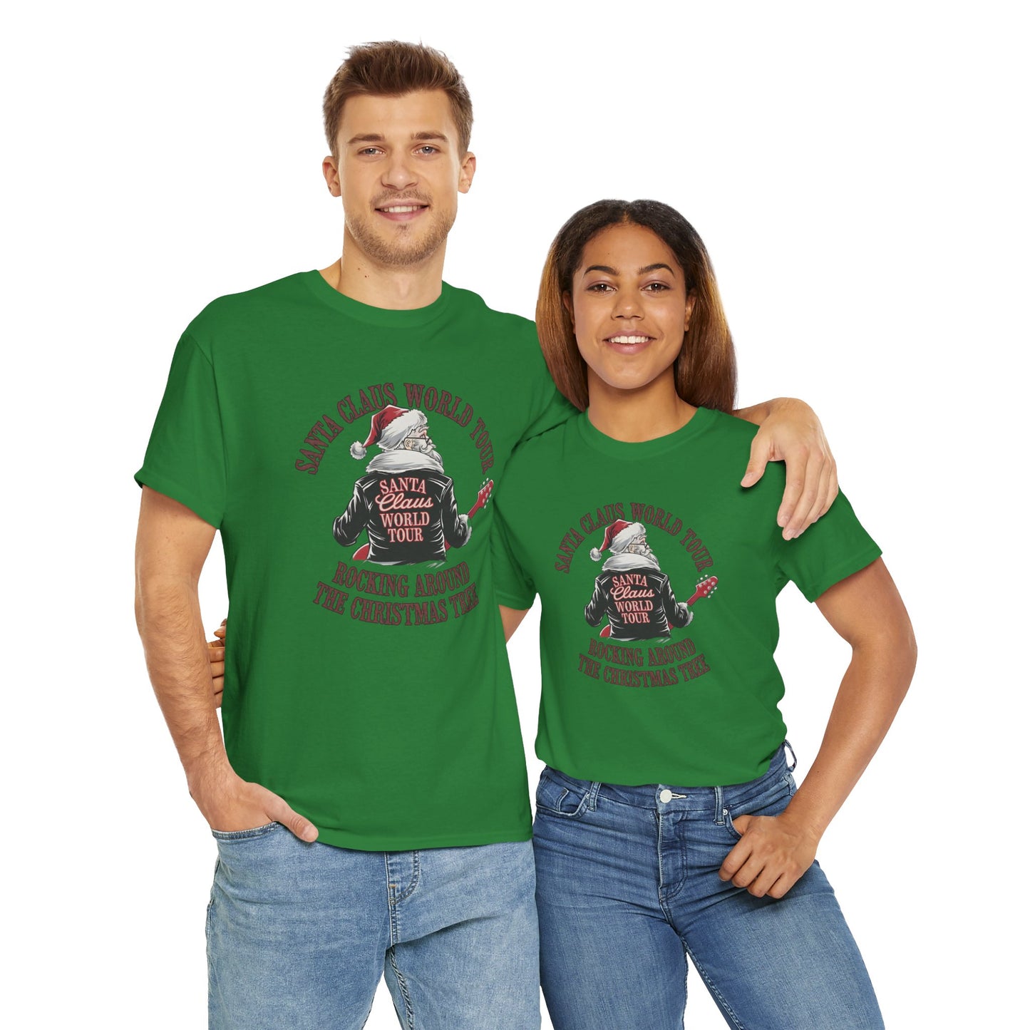 Santa Claus World Tour Unisex Tee - Sizes S-5X - Christmas Holiday Funny Shirt