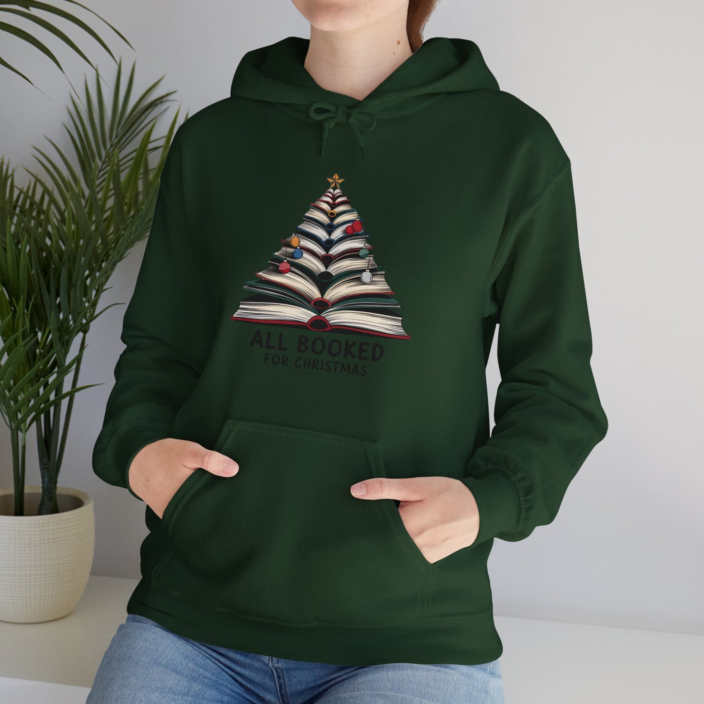 All Booked for Christmas Unisex Heavy Blend™ Hooded Sweatshirt - size S - 3X