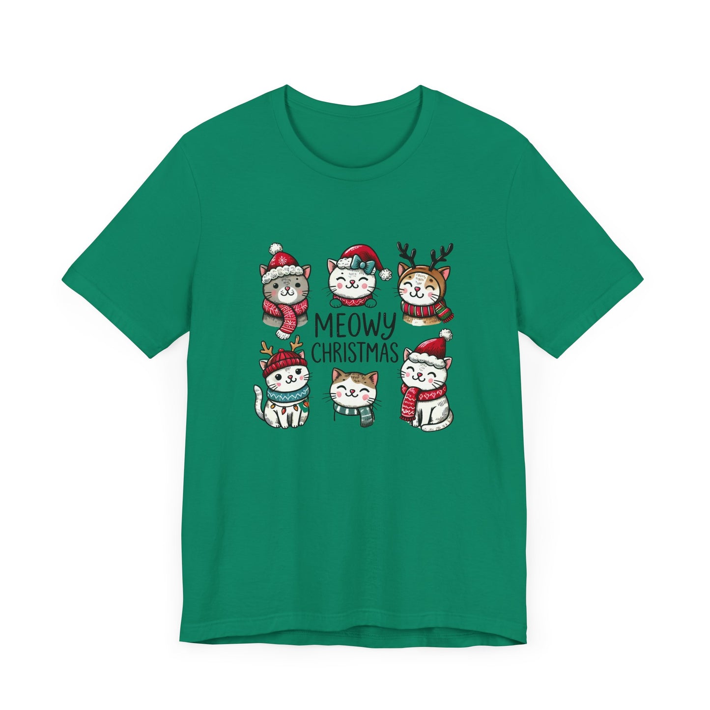 Meowy Christmas Unisex Jersey Short Sleeve Tee - size S - 3X