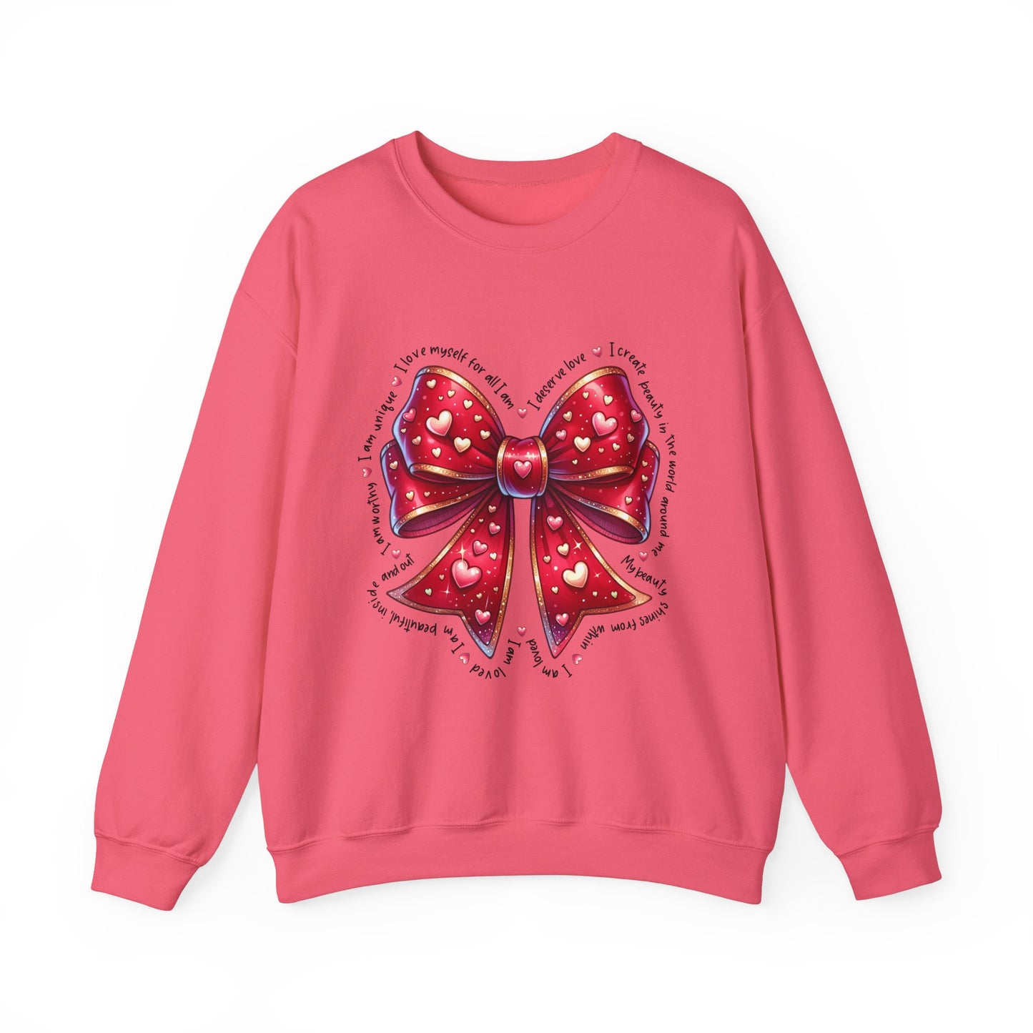 Red Bow Crewneck Sweatshirt - Valentine's Day Gift