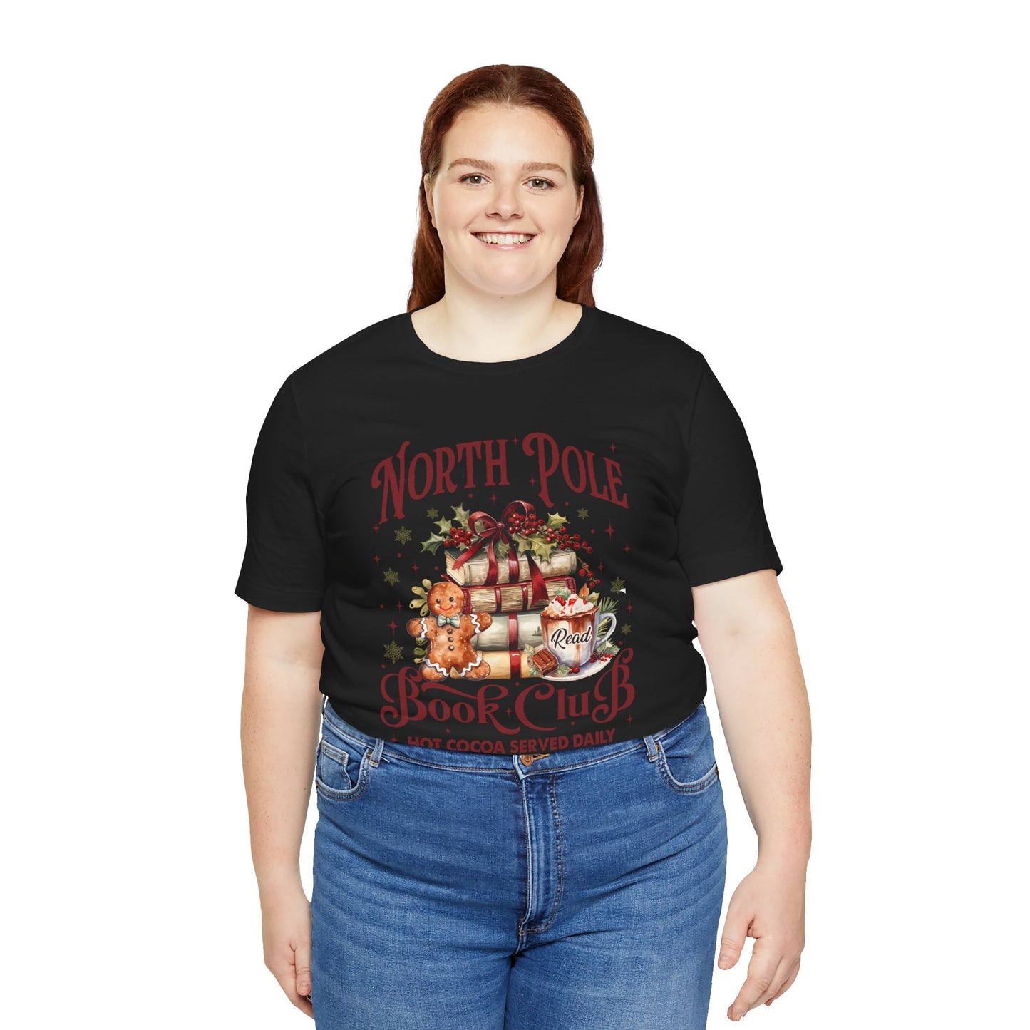 North Pole Book Club Unisex Jersey Short Sleeve Tee - size S - 3X