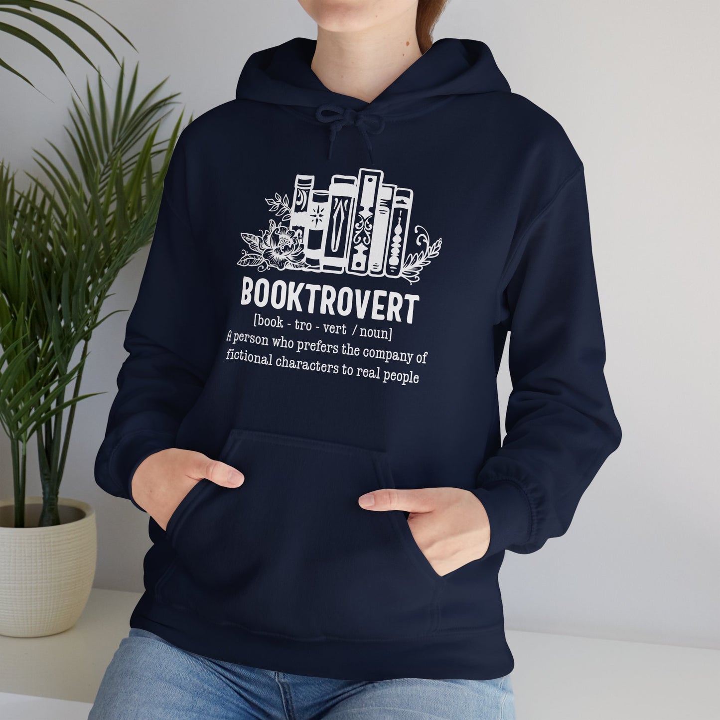 Booktrovert Hooded Sweatshirt - Funny Book Lover Gift - Warm & Cozy