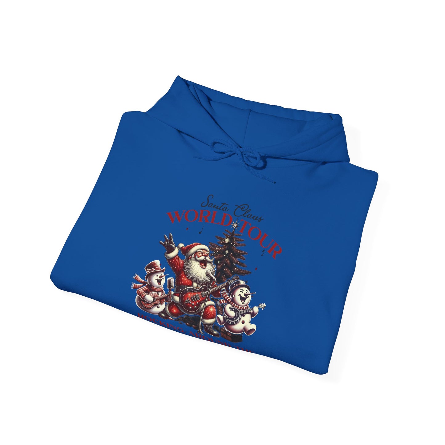 Santa Rocking around the Christmas Tree Unisex Heavy Blend™ Hooded Sweatshirt - sizes S - 5X