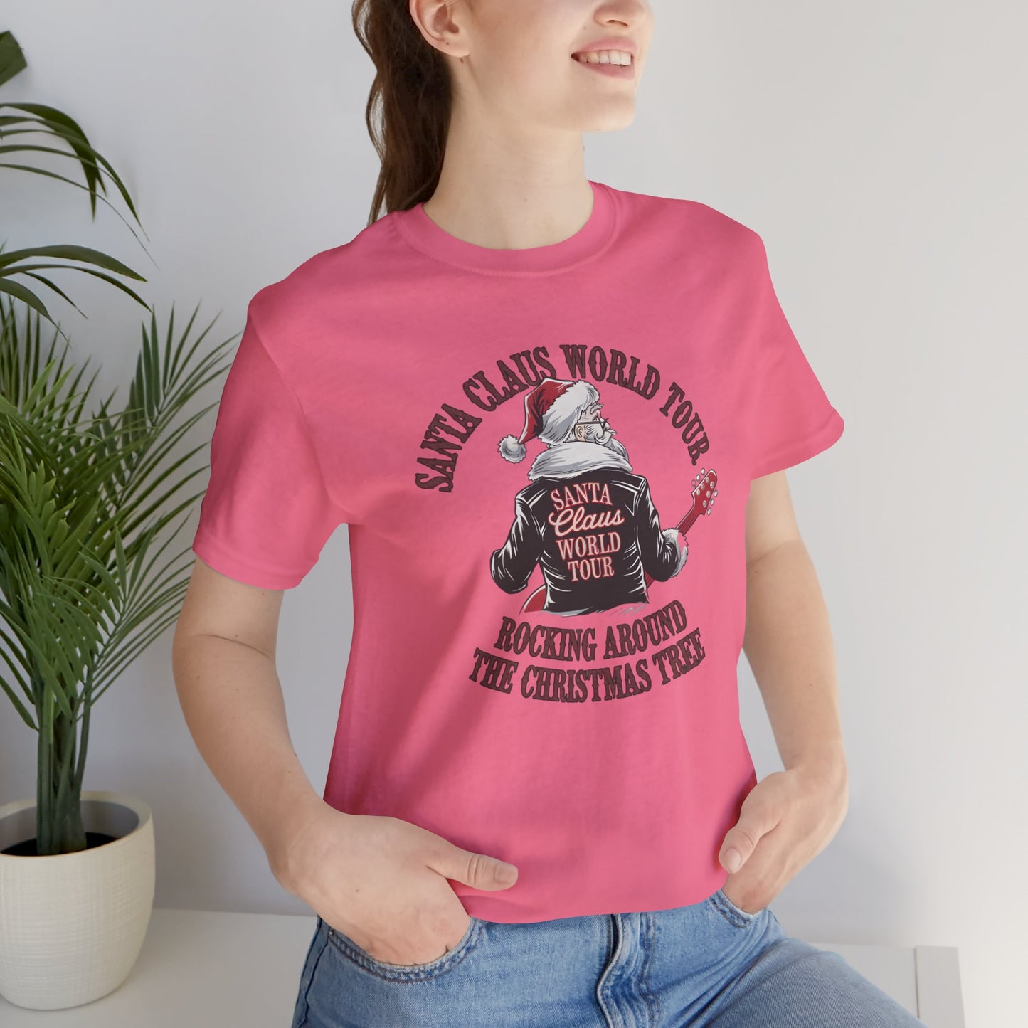 Santa Claus World Tour Tee - Festive Christmas Unisex Jersey Short SleeveT-Shirt - sizes S-3X