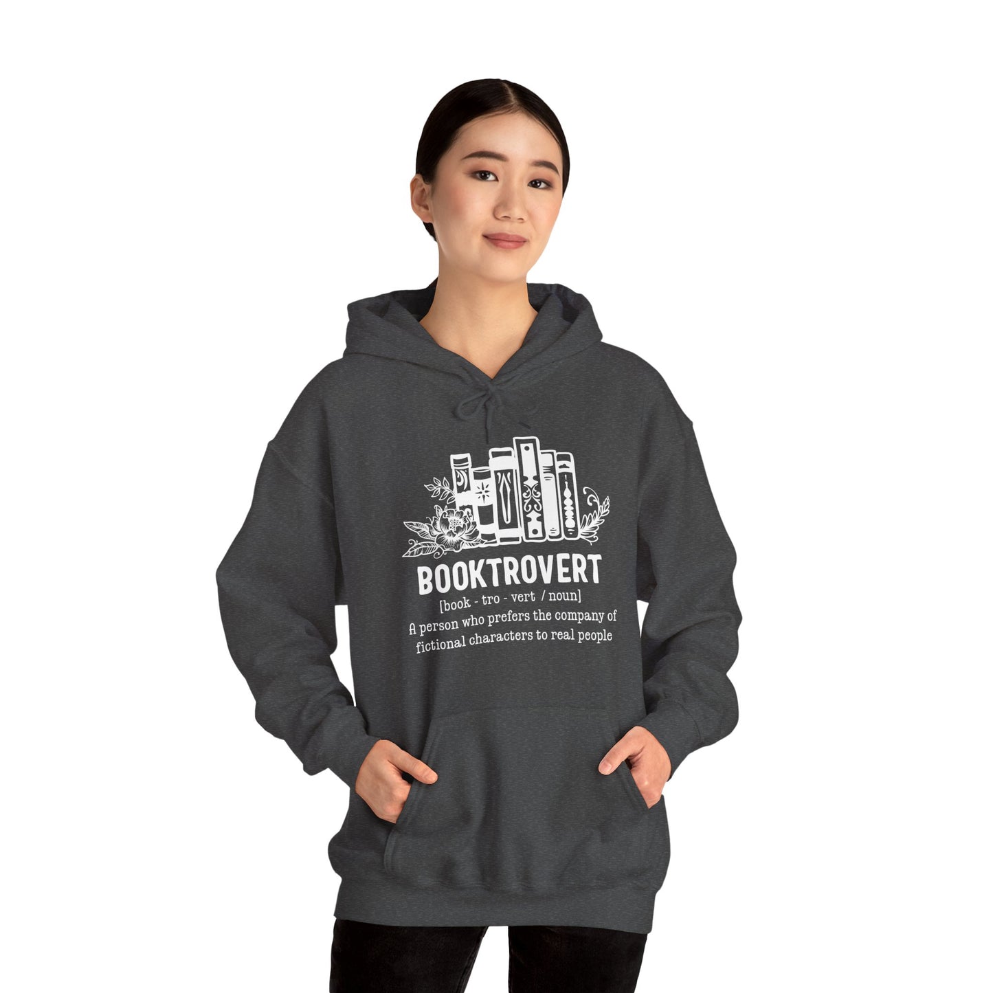 Booktrovert Hooded Sweatshirt - Funny Book Lover Gift - Warm & Cozy