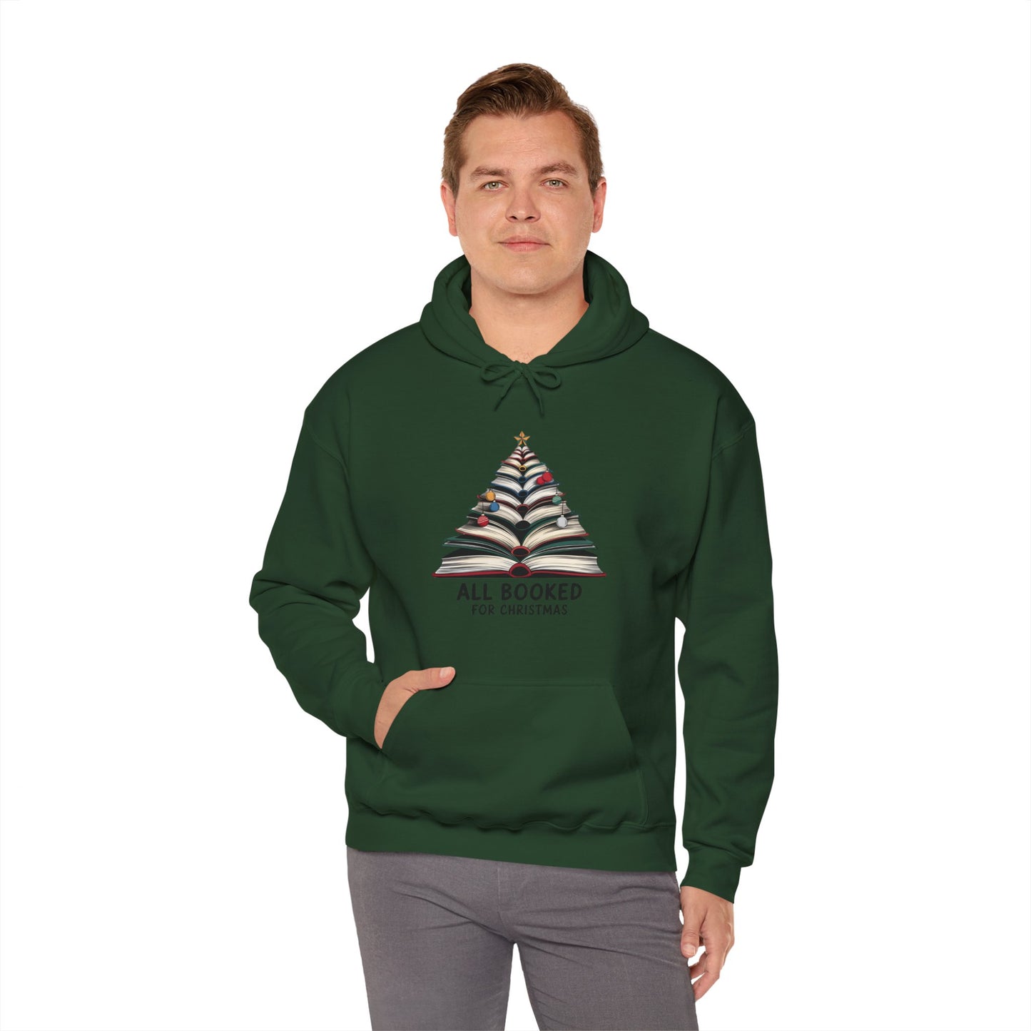 All Booked for Christmas Unisex Heavy Blend™ Hooded Sweatshirt - size S - 3X