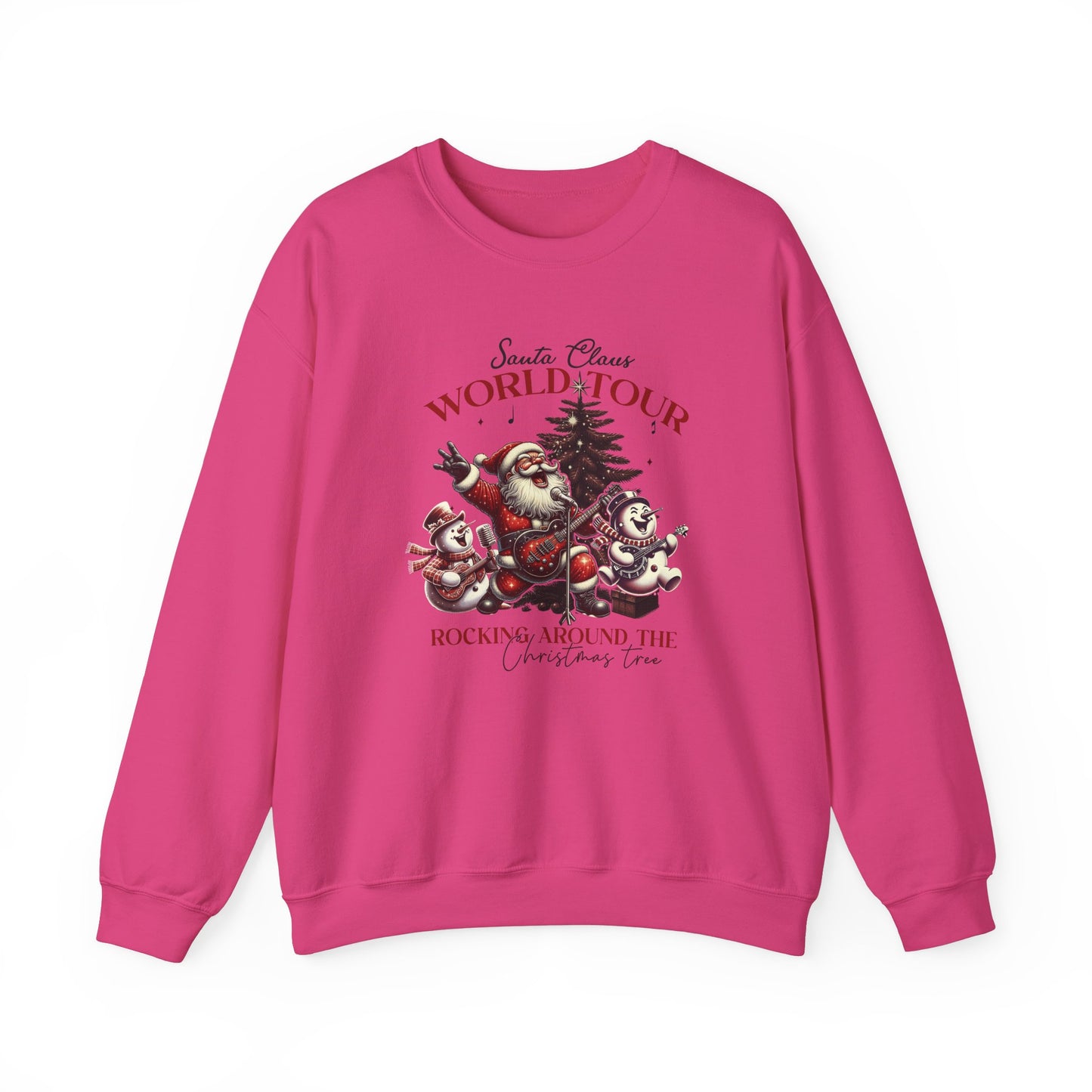Santa Rocking Around the Christmas Tree Unisex Heavy Blend™ Crewneck Sweatshirt - size S - 3X