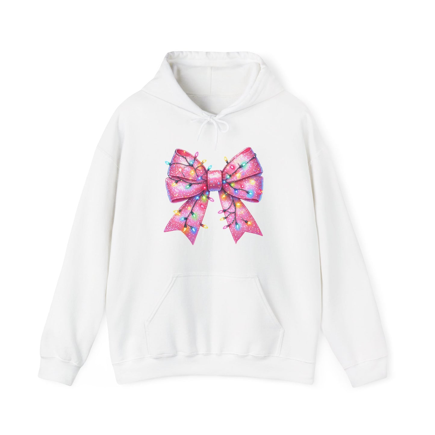 Big Pink Christmas Bow Unisex Heavy Blend™ Hooded Sweatshirt - sizes S - 3X