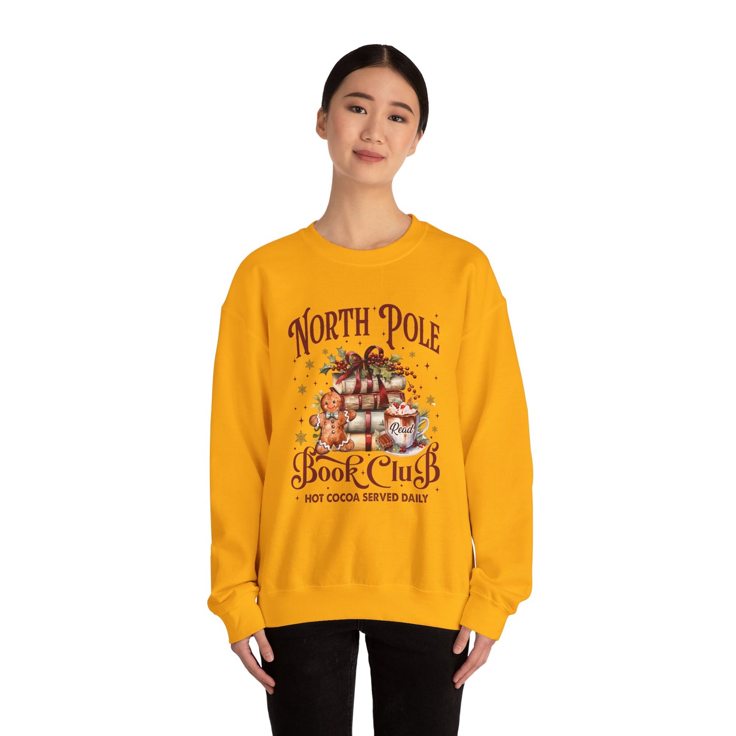 North Pole Book Club Unisex Heavy Blend™ Crewneck Sweatshirt - size S - 3X