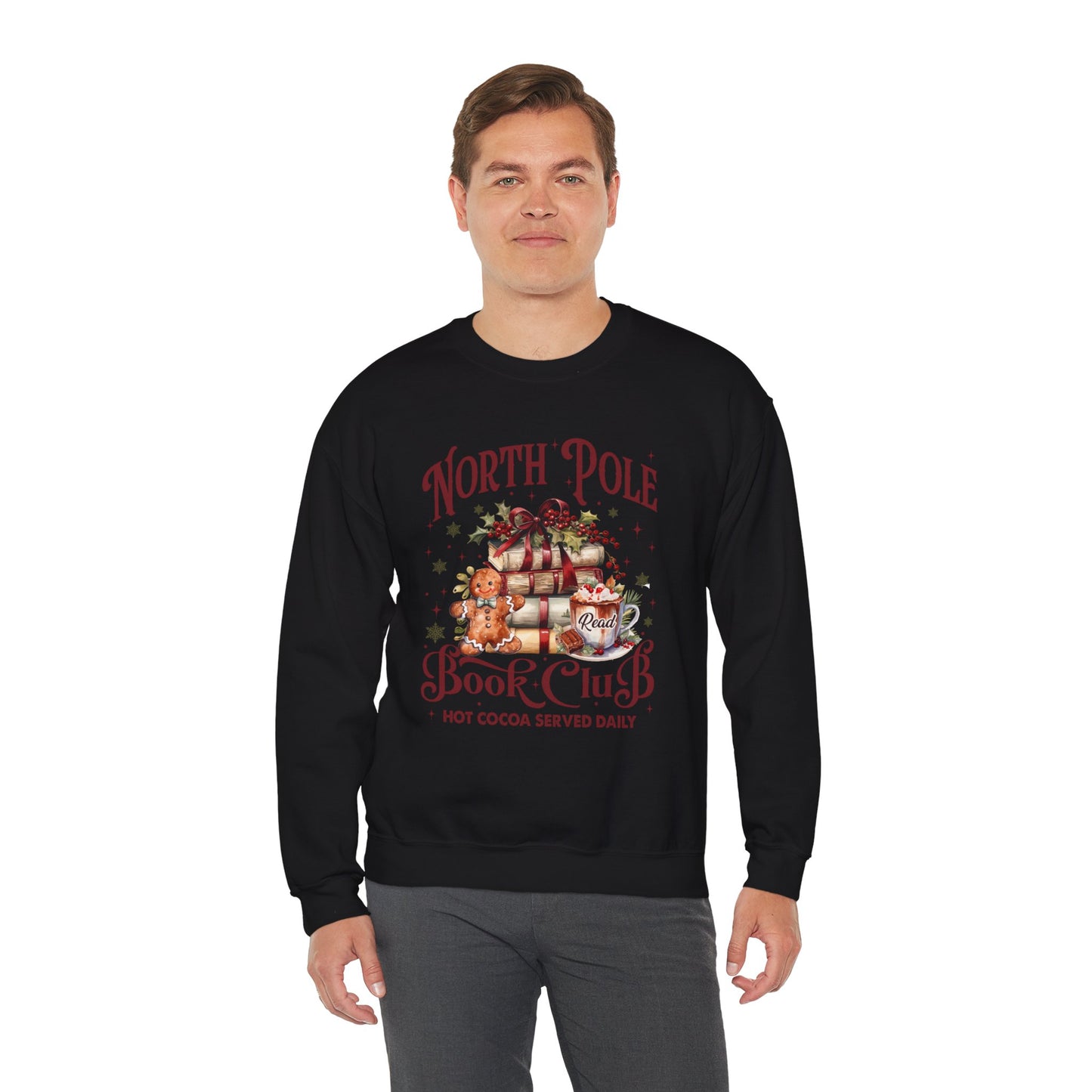 North Pole Book Club Unisex Heavy Blend™ Crewneck Sweatshirt - size S - 3X