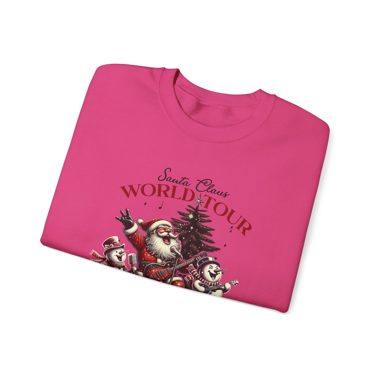 Santa Rocking Around the Christmas Tree Unisex Heavy Blend™ Crewneck Sweatshirt - size S - 3X