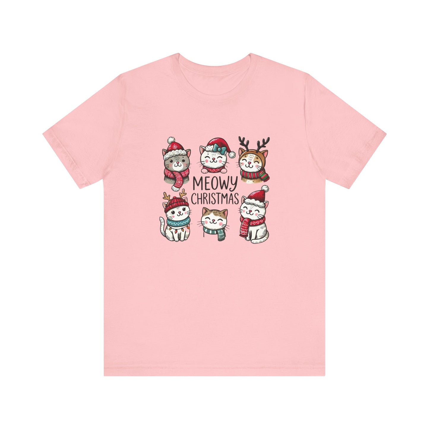 Meowy Christmas Unisex Jersey Short Sleeve Tee - size S - 3X