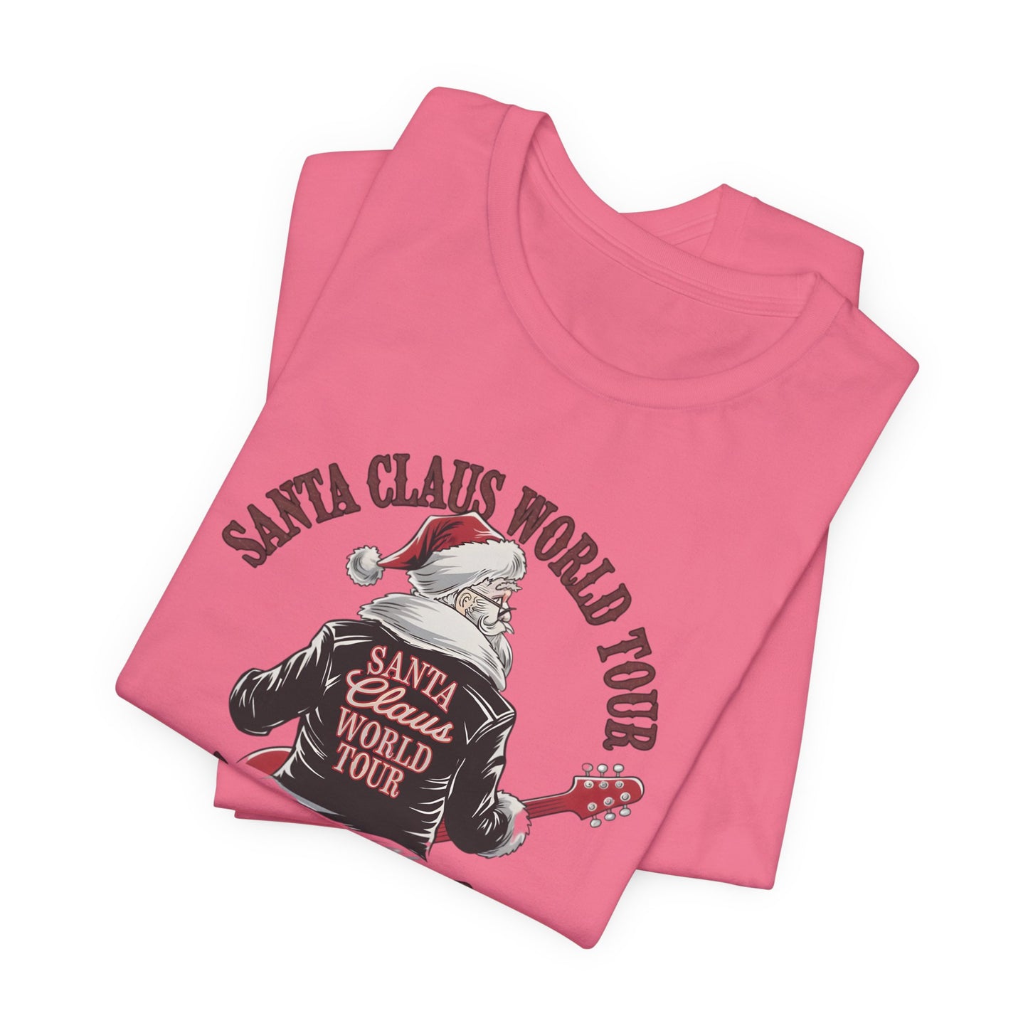 Santa Claus World Tour Tee - Festive Christmas Unisex Jersey Short SleeveT-Shirt - sizes S-3X
