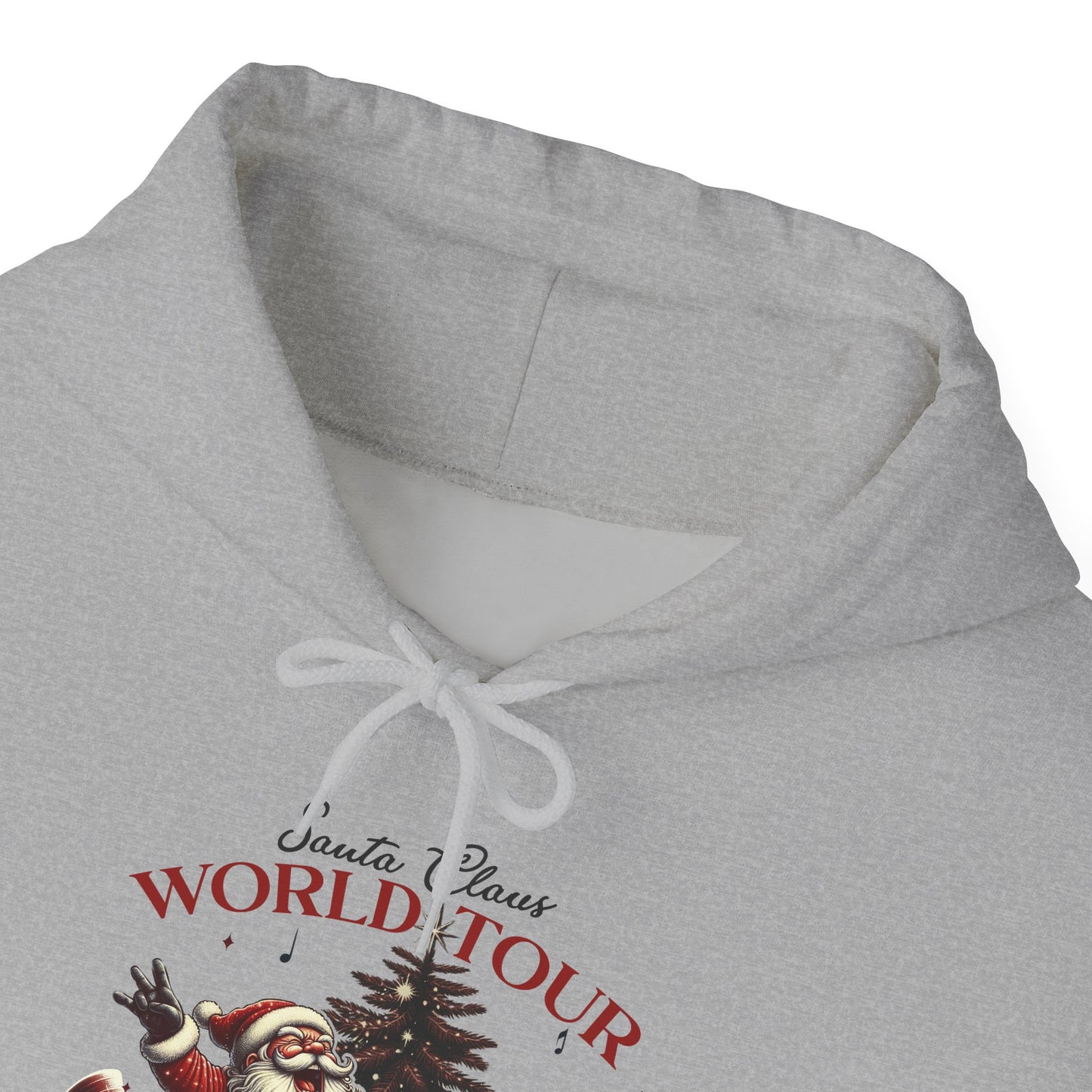 Santa Rocking Around the Christmas Tree Unisex Heavy Blend™ Hooded Sweatshirt - sizes S -3X