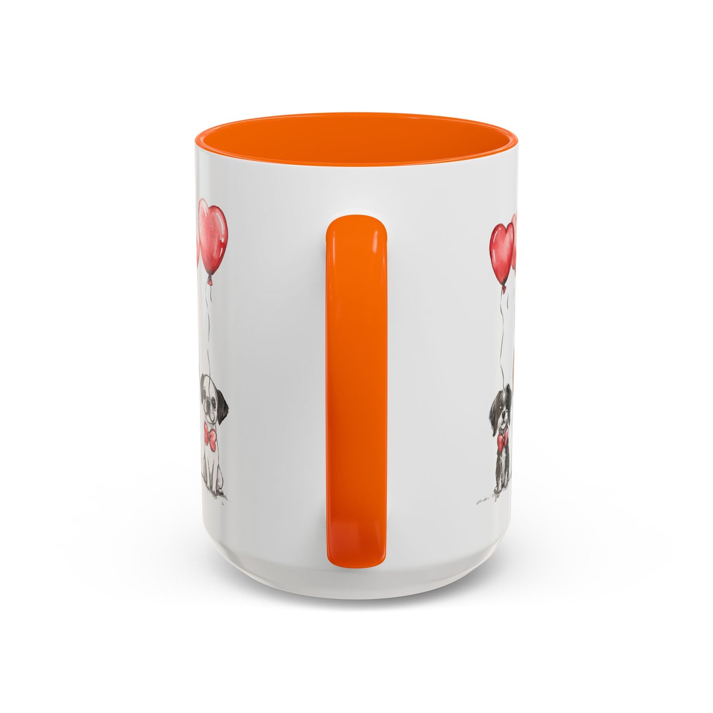 Coffee Mug - Puppy Love Valentine's Day, Cute Dogs and Heart Balloons, 11oz and 15oz, Ceramic