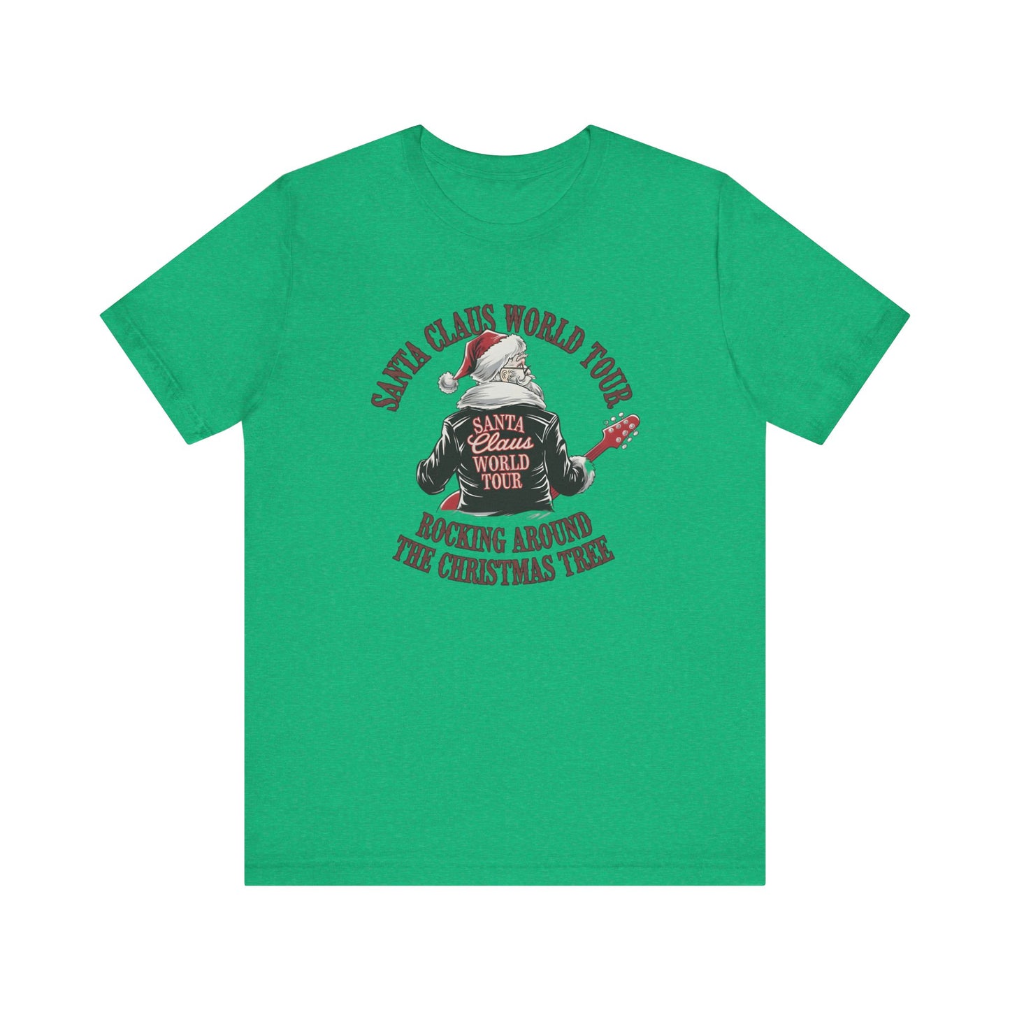 Santa Claus World Tour Tee - Festive Christmas Unisex Jersey Short SleeveT-Shirt - sizes S-3X