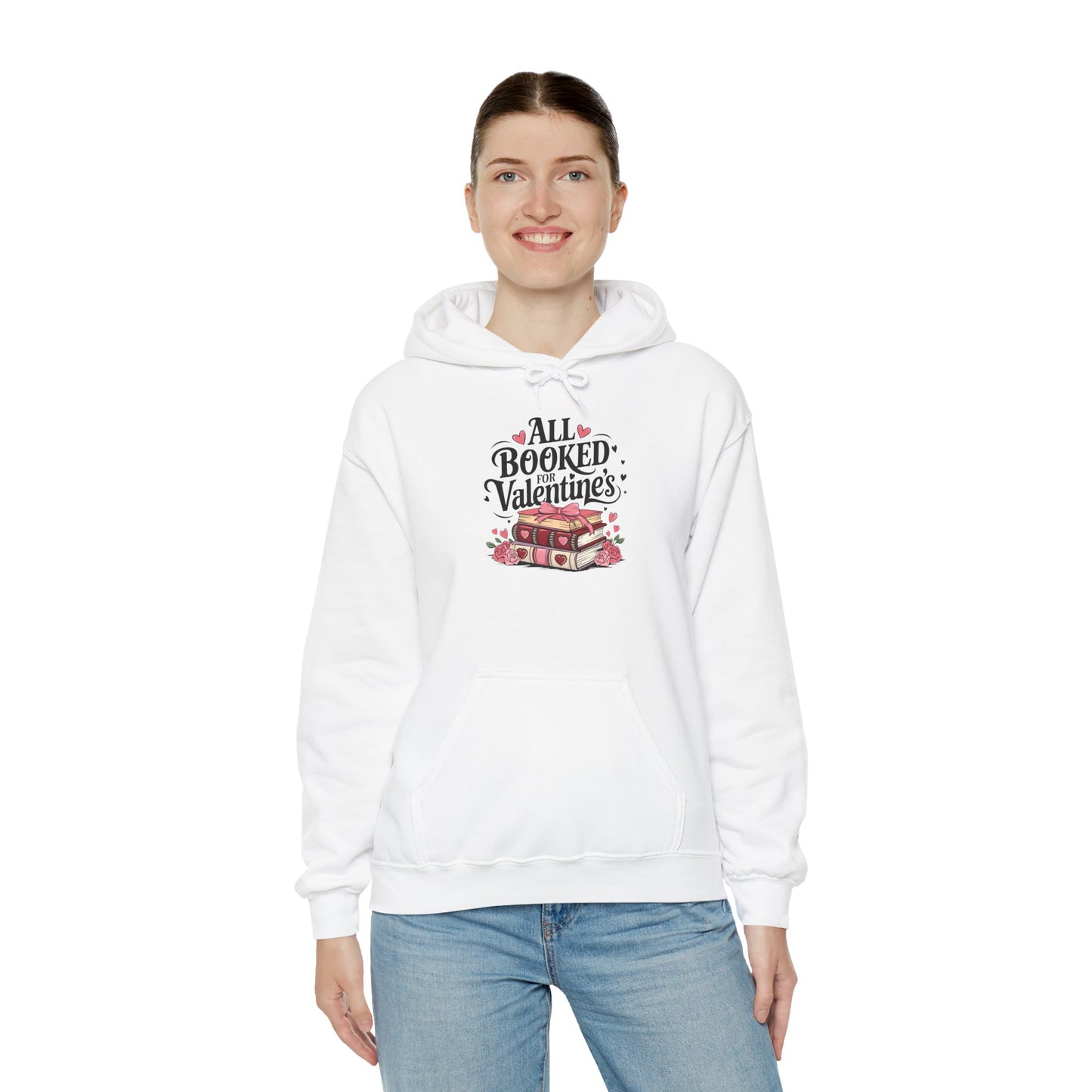 Valentine's Day All Booked Unisex Hooded Sweatshirt